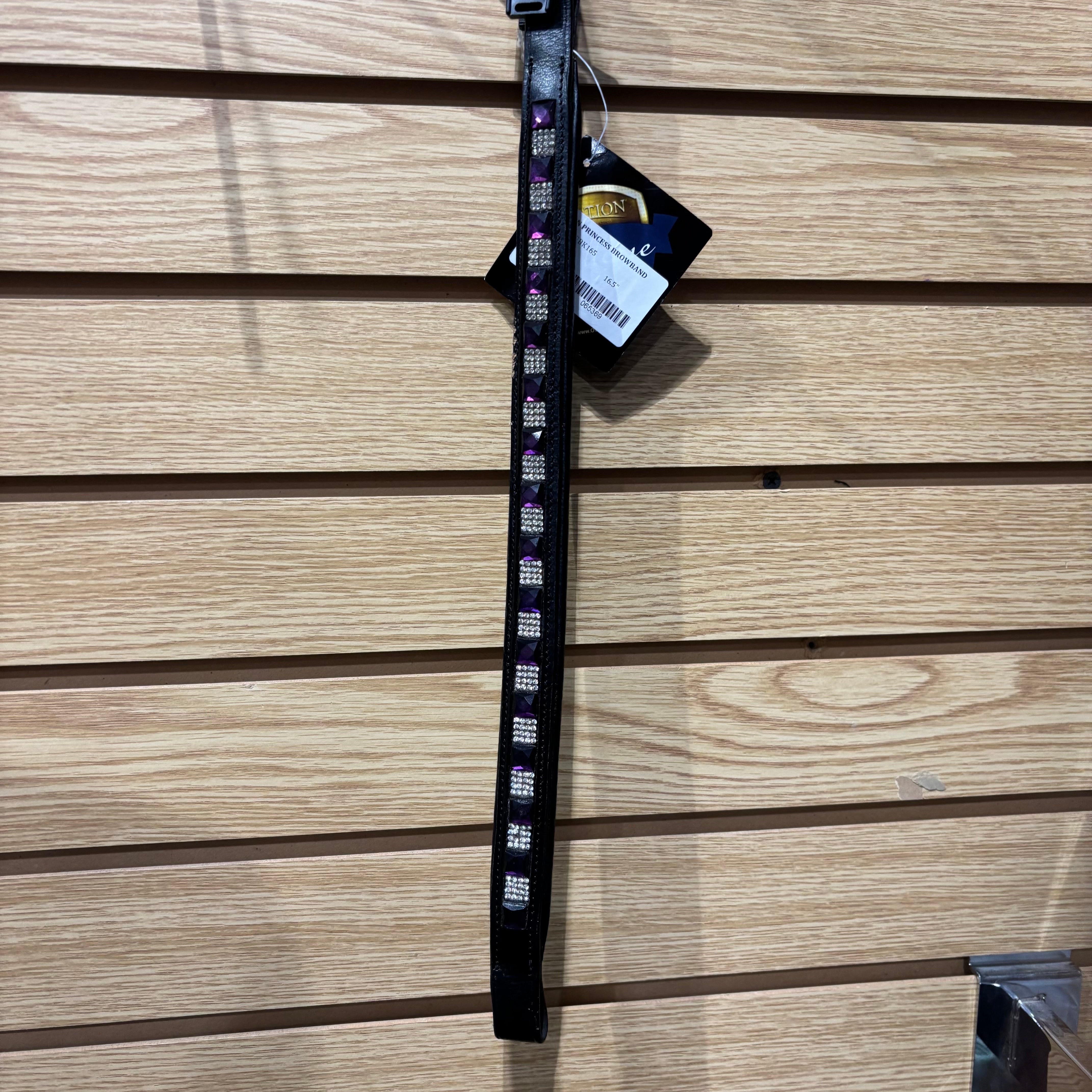 Used Black and Purple Gem Browband