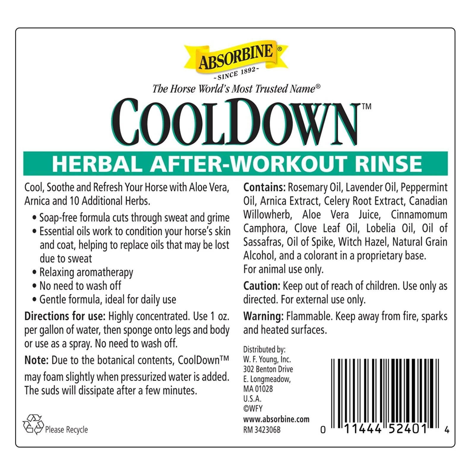 Absorbine CoolDown Herbal After-Workout Rinse