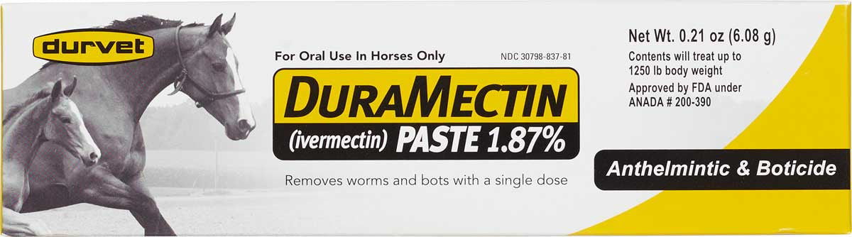 DuraMectin Paste Horse Dewormer (1.87% Ivermectin) - sku to order - 106260