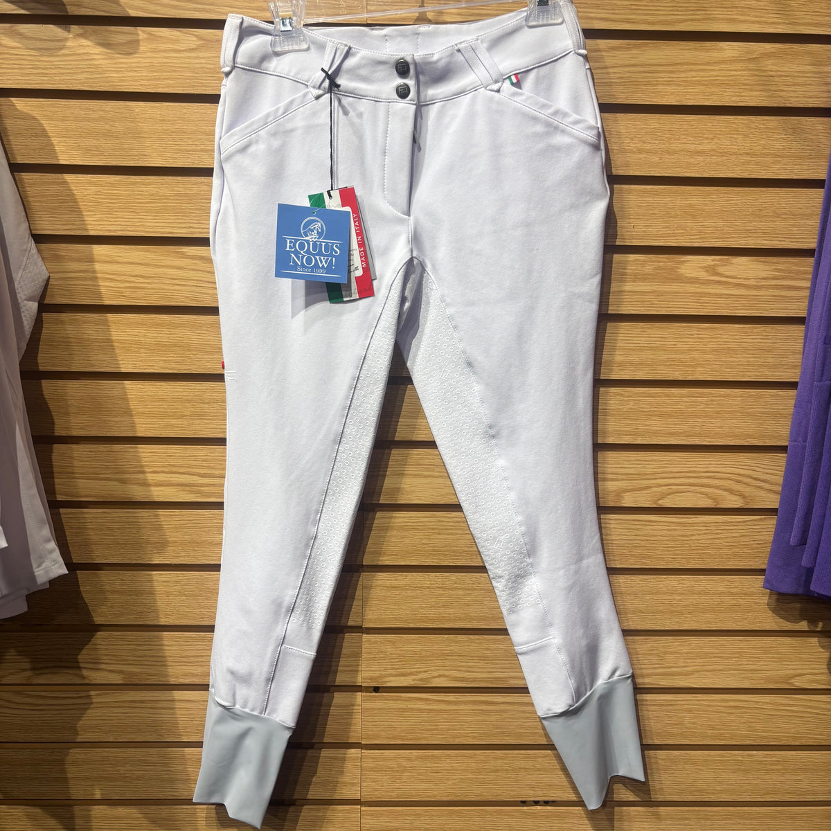 Used FOR HORSES Winnie 30 White Full Seat Breeches