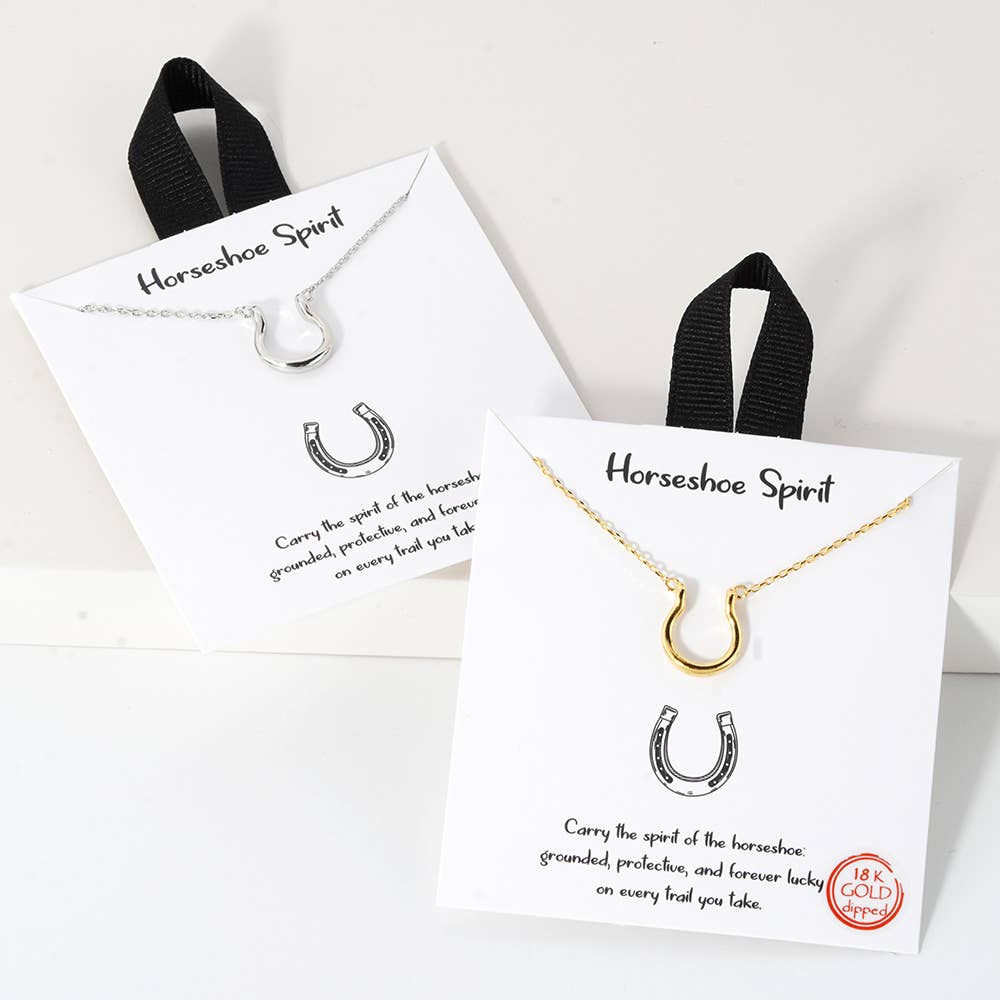 HORSESHOE SPIRIT PENDANT NECKLACE