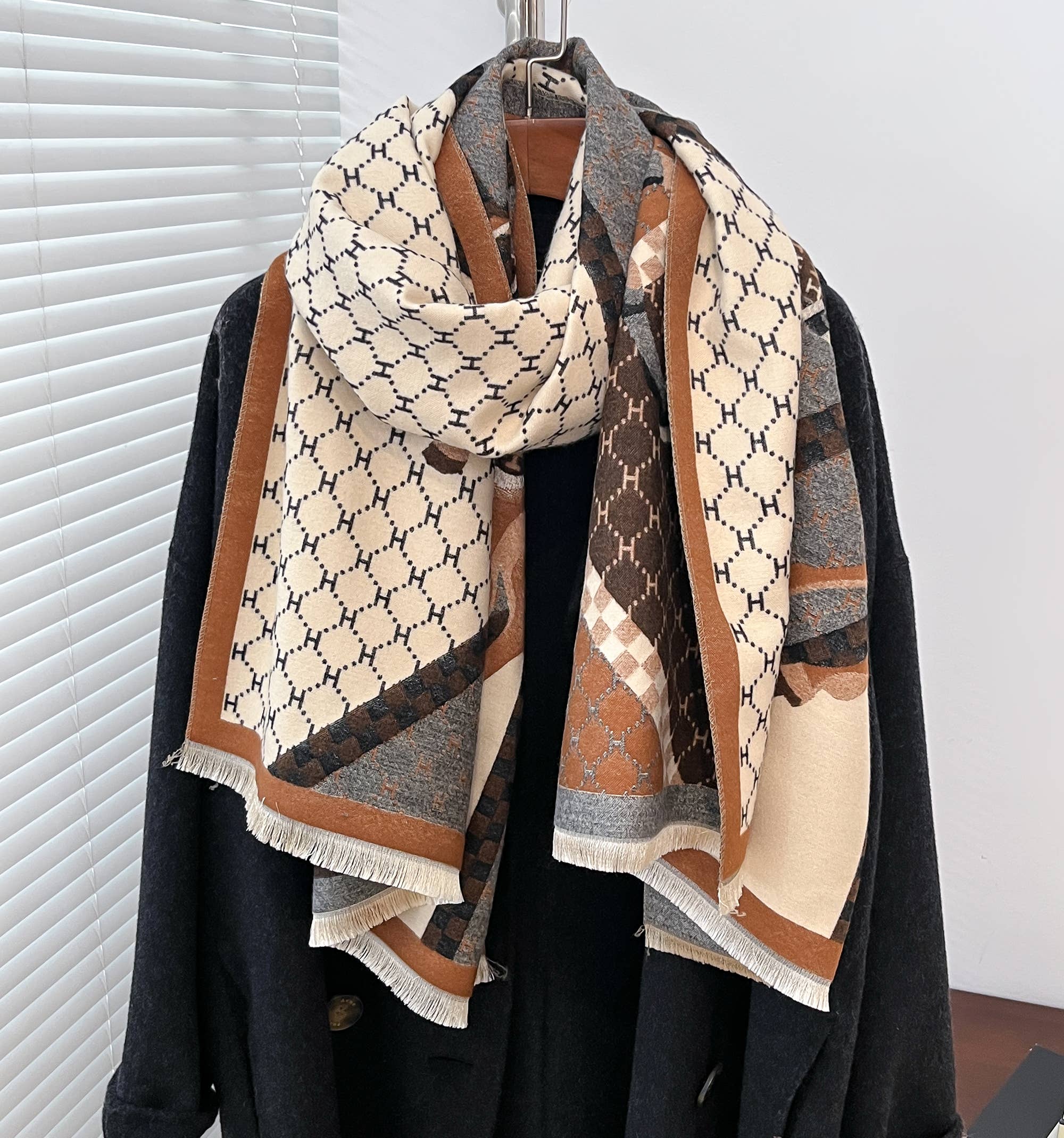 Winding River - Equestrian Brown Giddy Up Reversible Wrap