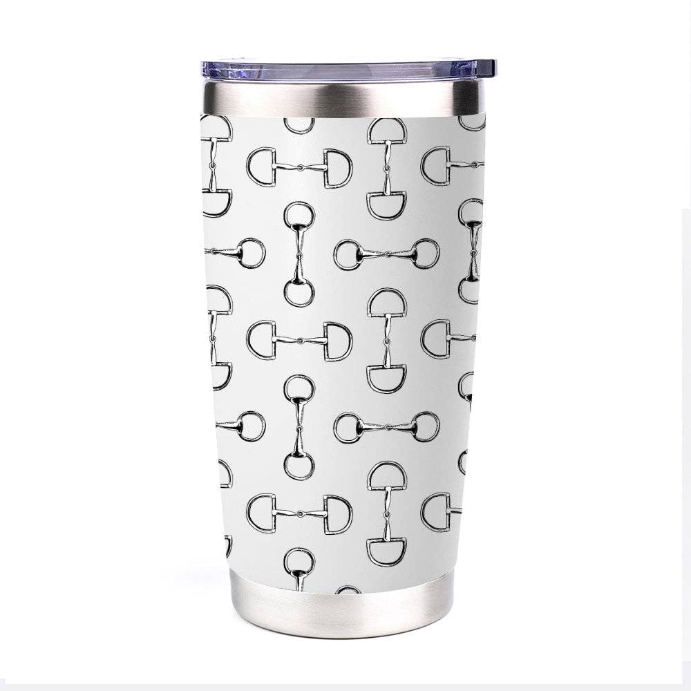 AWST Int'l 20 oz Stainless Steel Tumbler-Lila Vintage Snaffle Bit
