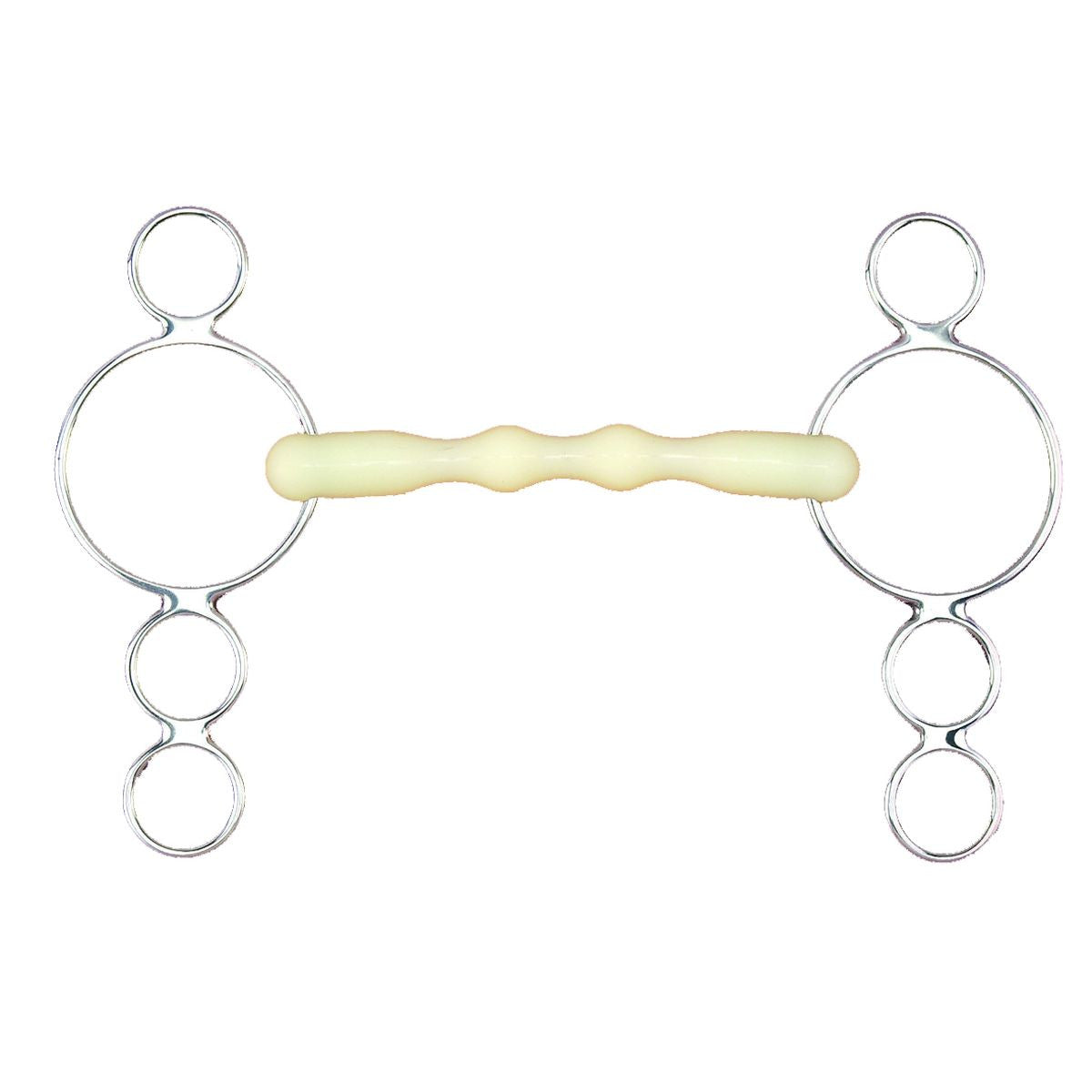 Happy Mouth Shaped Mullen Mouth 3-Ring Gag Bit - main