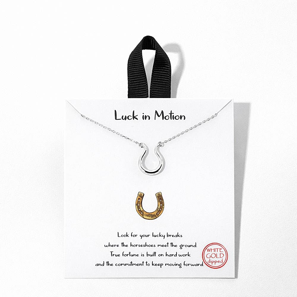 LUCK IN MOTION HORSESHOE NECKLACE