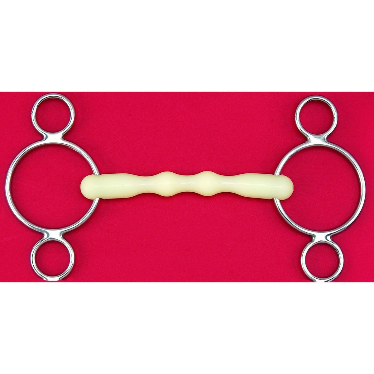 Happy Mouth Shaped Mullen Mouth 2-Ring Gag Bit - main