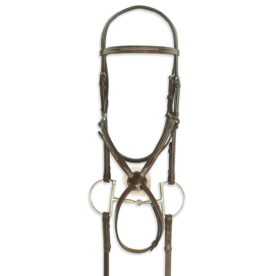 Ovation Classic Figure 8 Comfort Crown Bridle w/ BioGrip Rubber Reins - Horse - sku to order - 81541