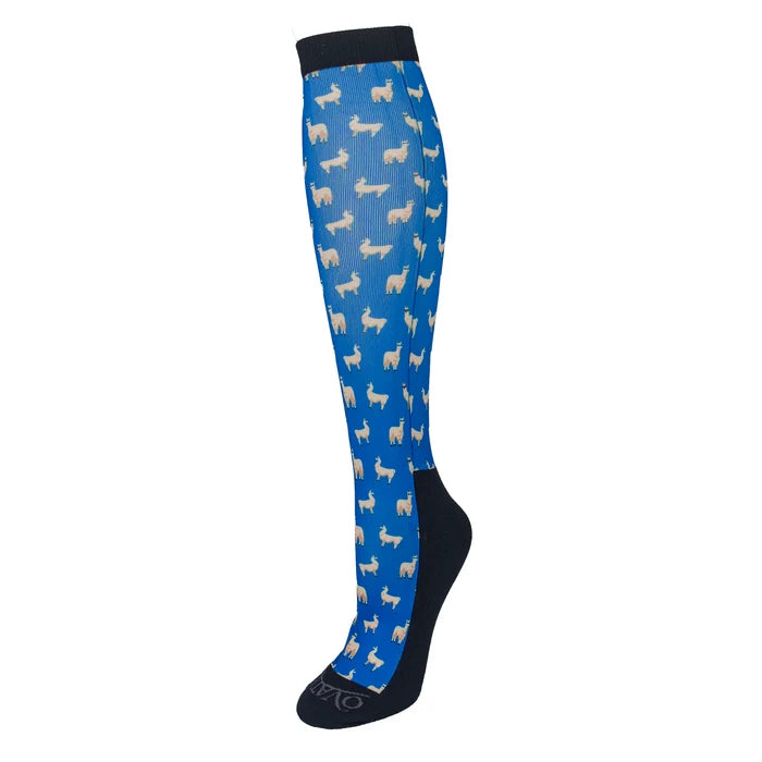 Ovation Ladies FootZees Boot Sock - F010 Llamas