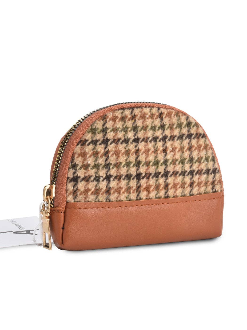 Funkyrel® Atzbranding Limited - Chic Houndstooth Zipper Purse