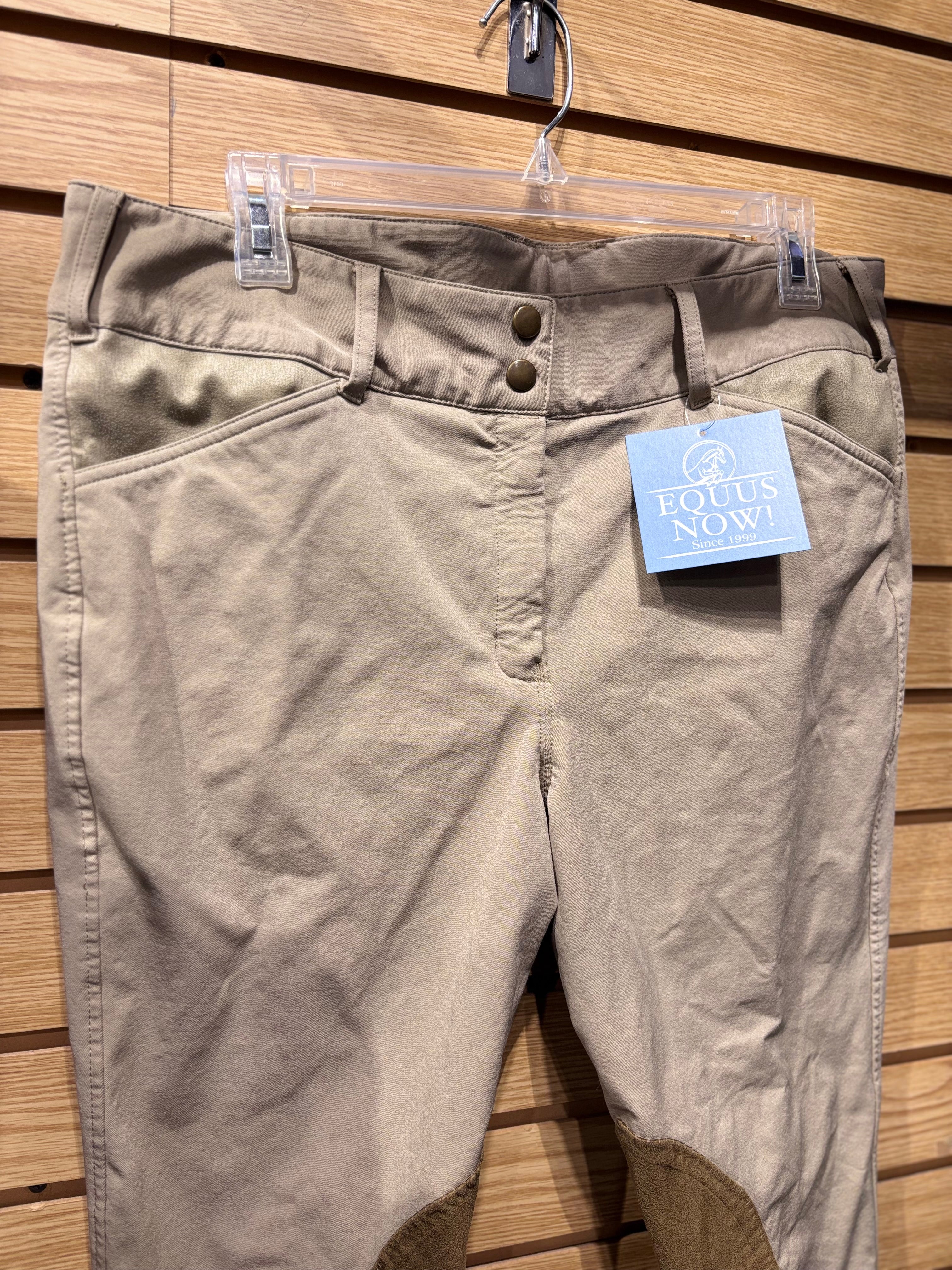 Used 34 Tan Equine Couture Champion Knee Patch Breeches