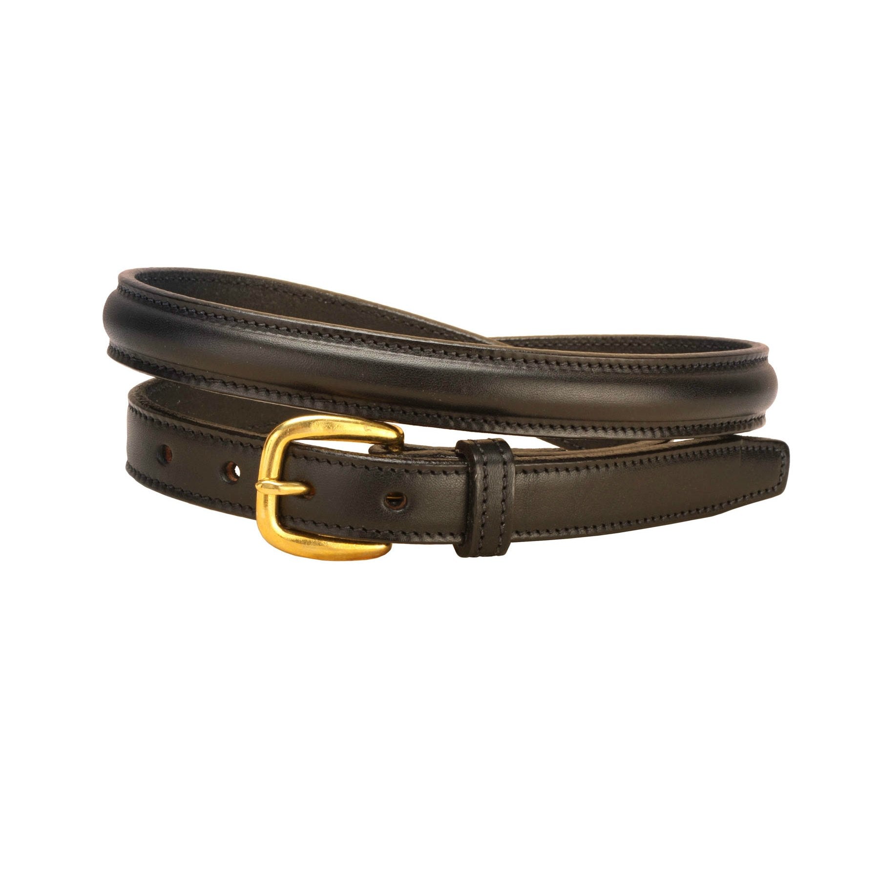 Tory Round Raised Stitched Belts - Black