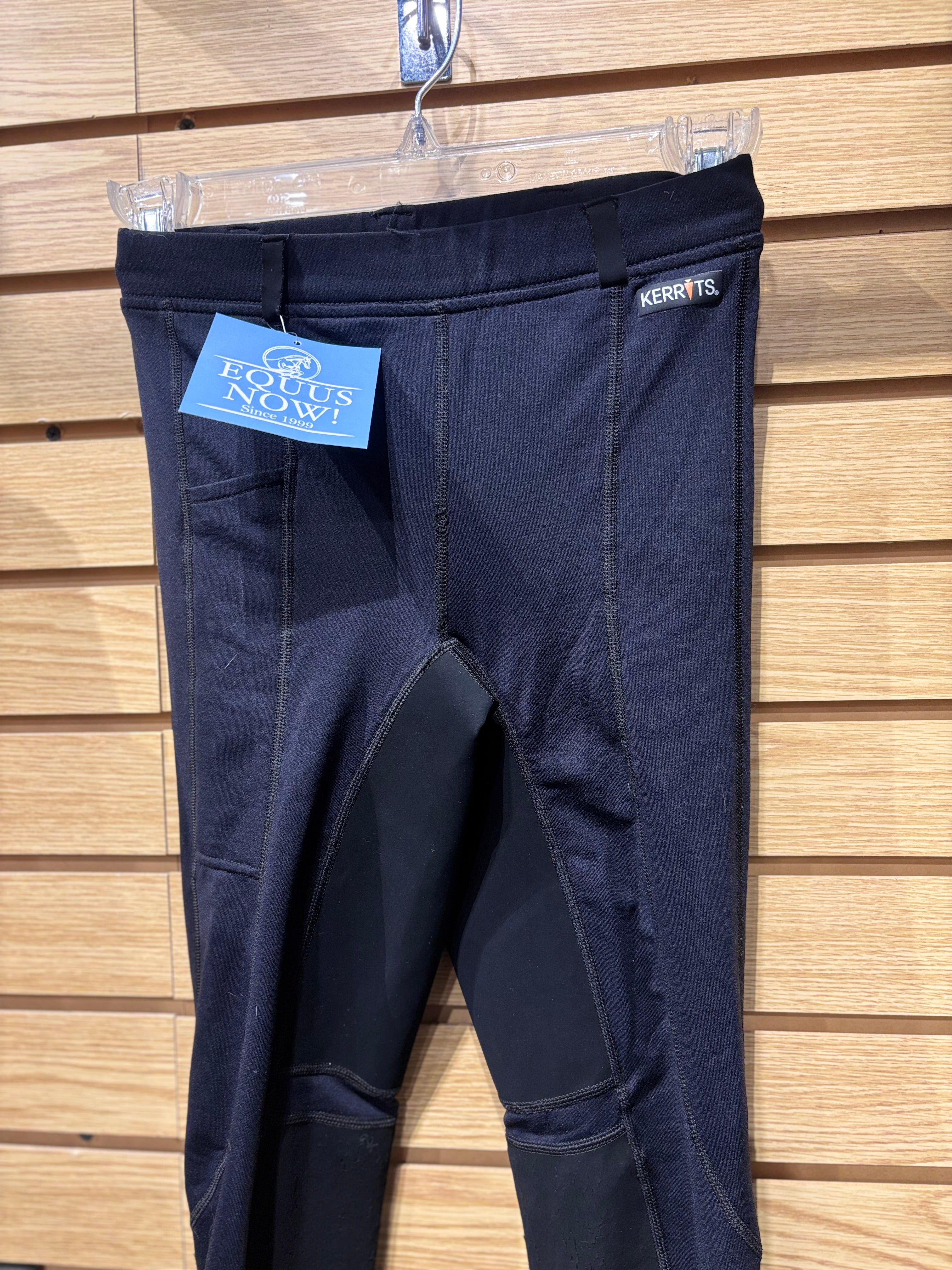 Used Kids Large Black Kerrits Tights