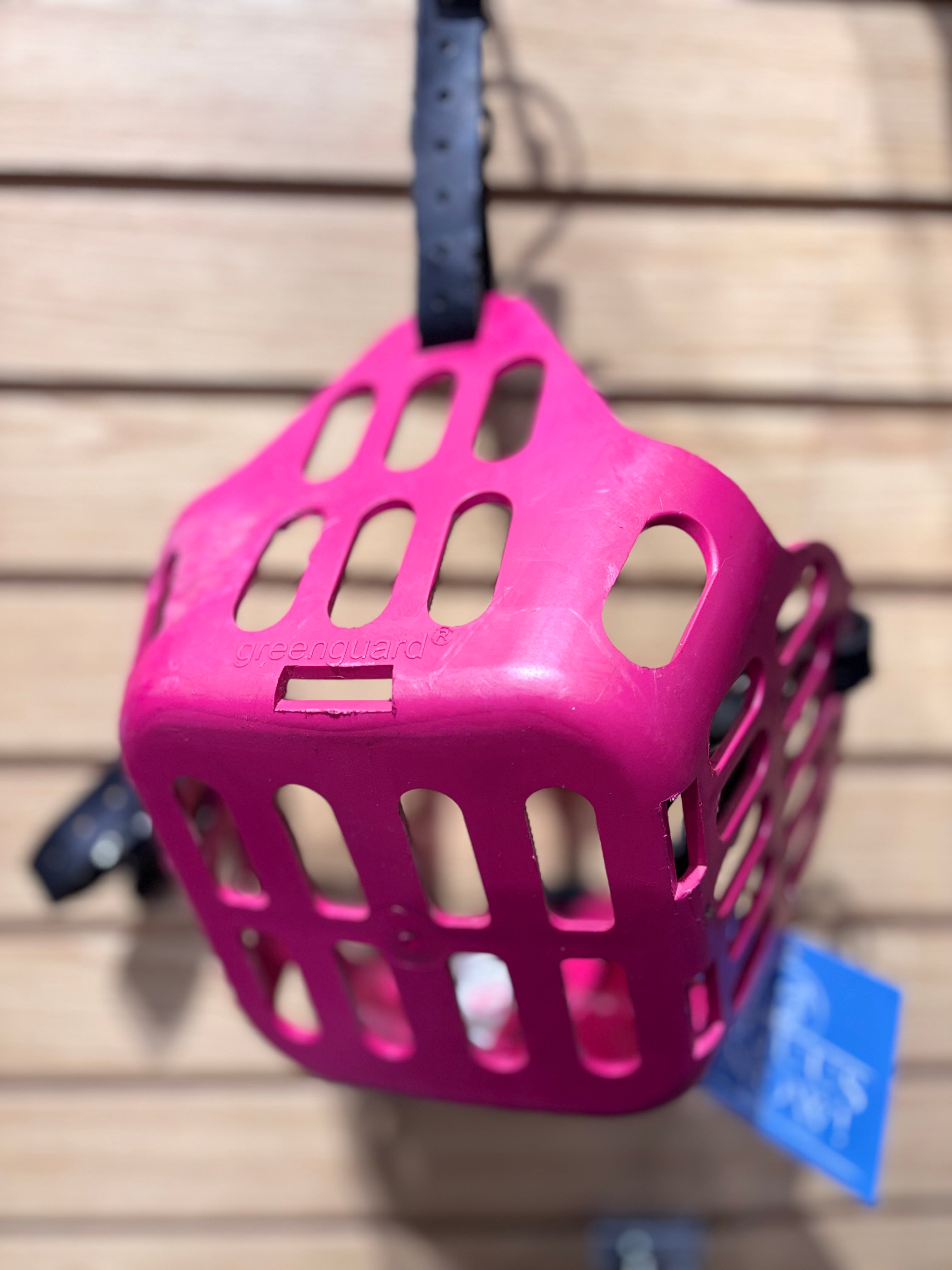 Used Horse Sized GreenGuard Pink Grazing Muzzle