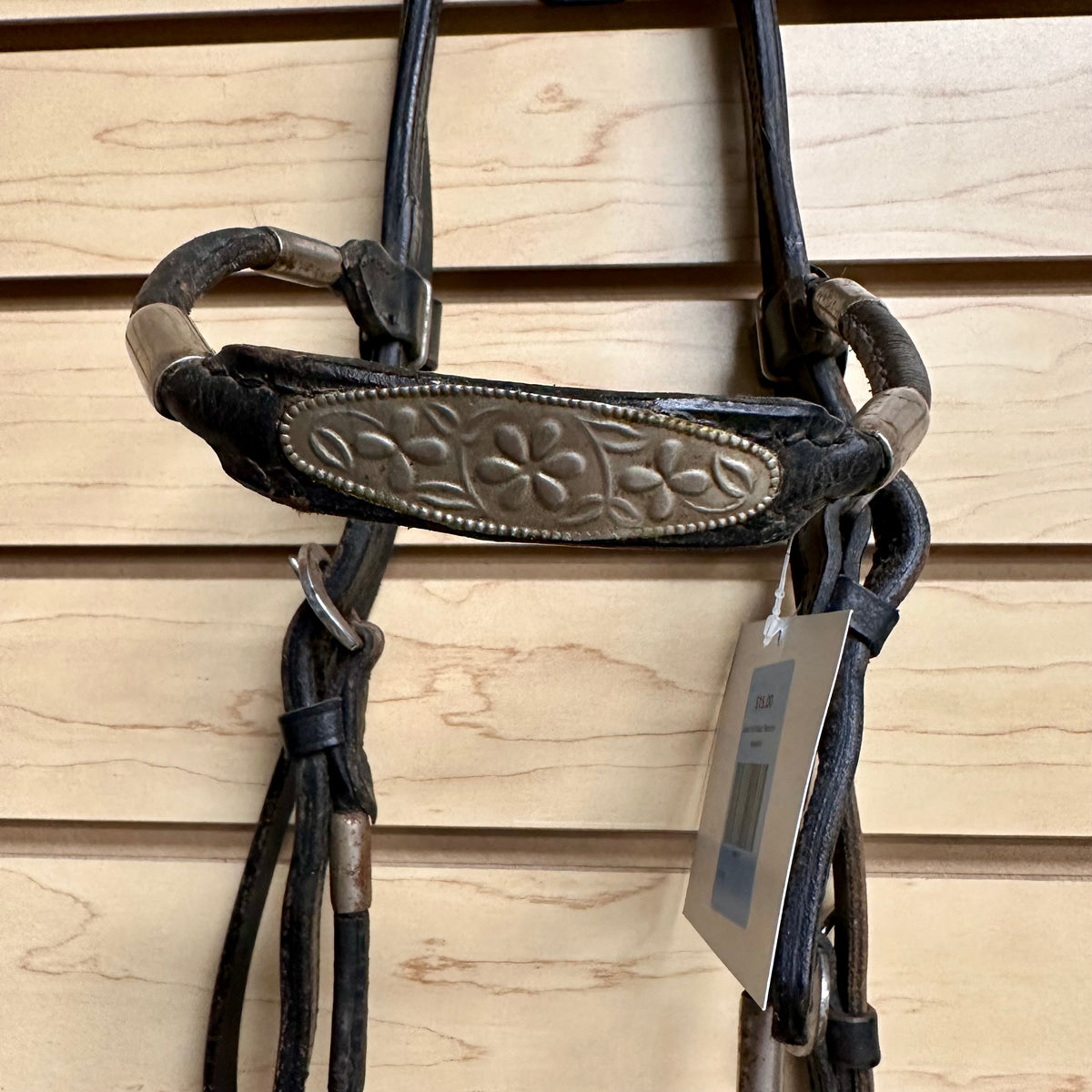 Used Full Black Western Headstall