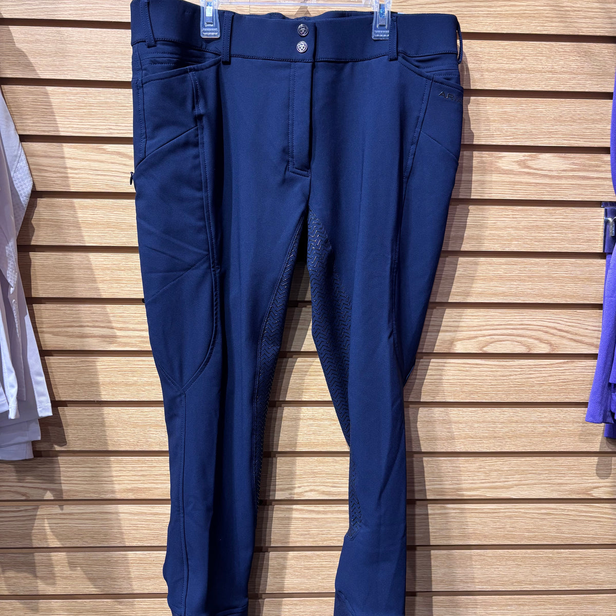 Used 36R Navy Ariat Pro Series Full Seat Breeches