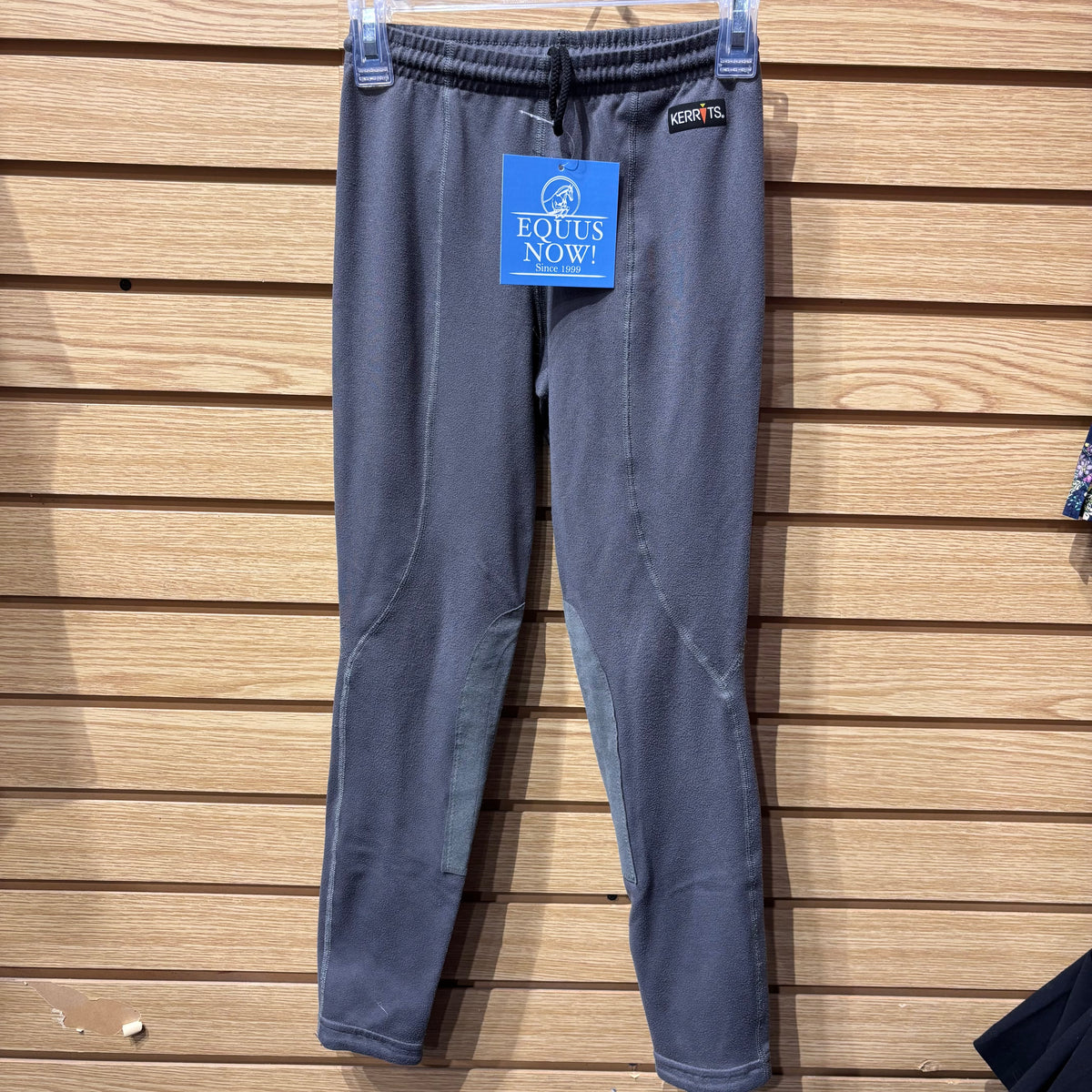 Used Youth Medium Grey Kerrits Knee Patch Riding Tights