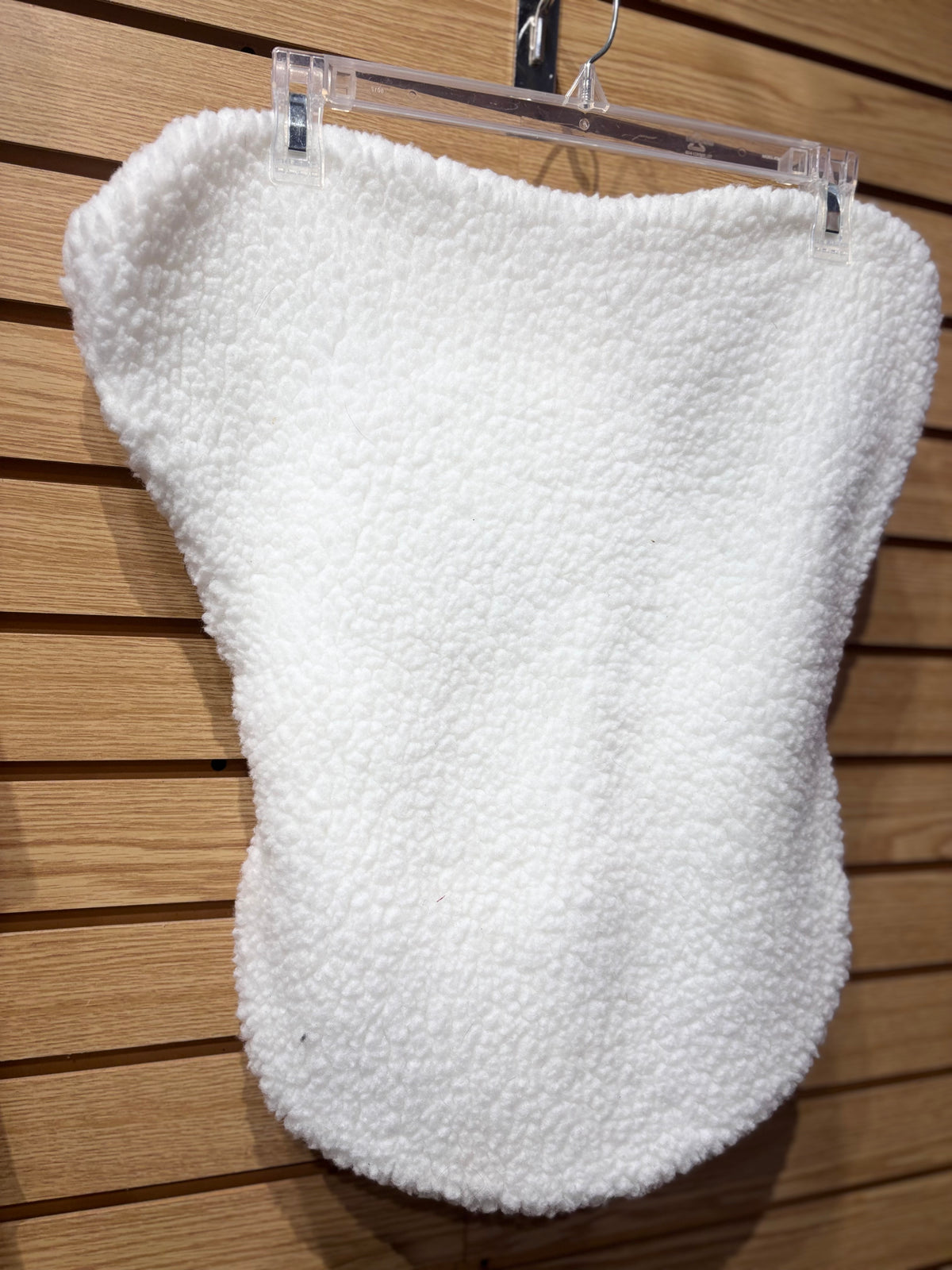 Used White Wool English Seat Saver