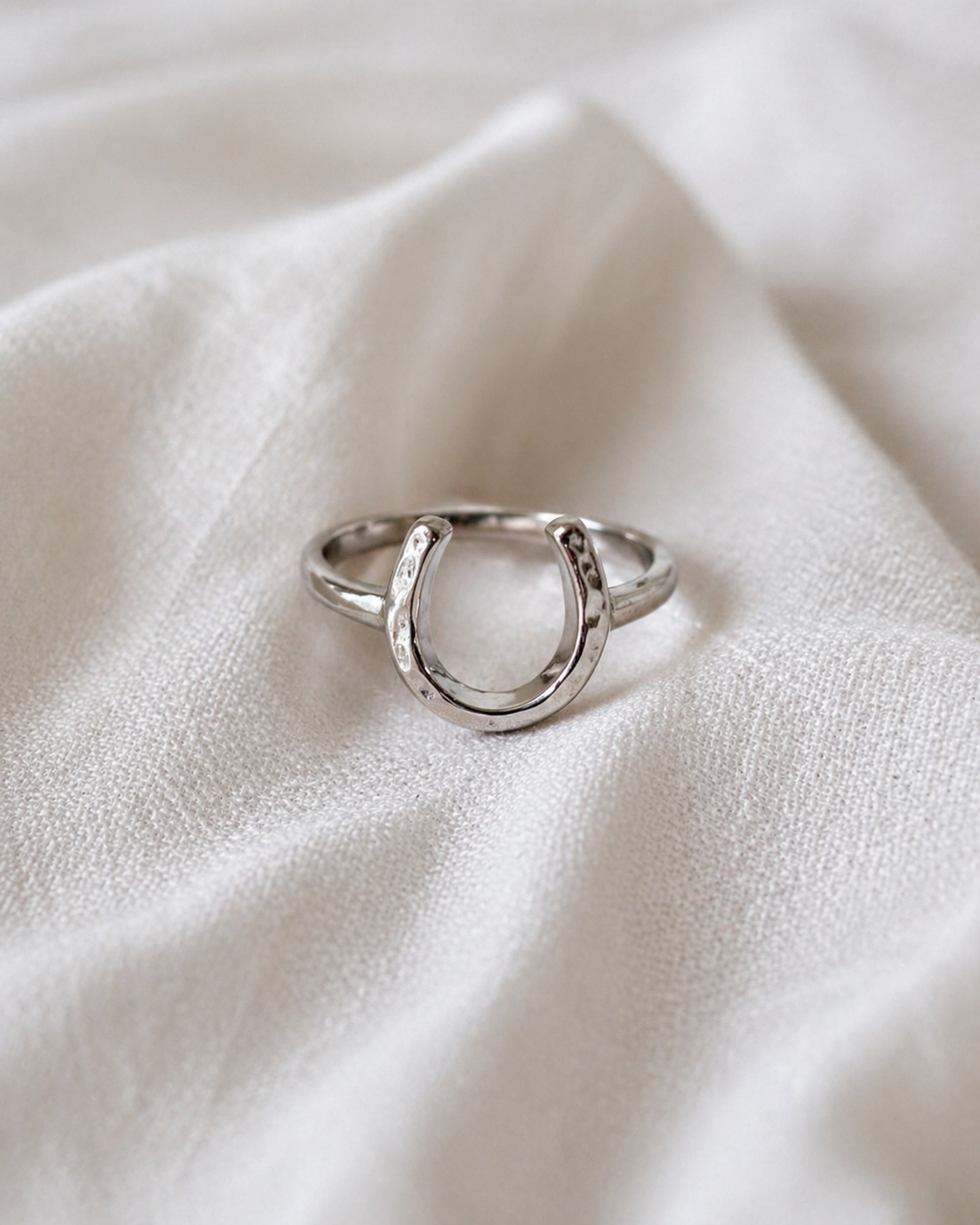 Bridle Up Hope Shop - Heritage Hammered Horseshoe Ring