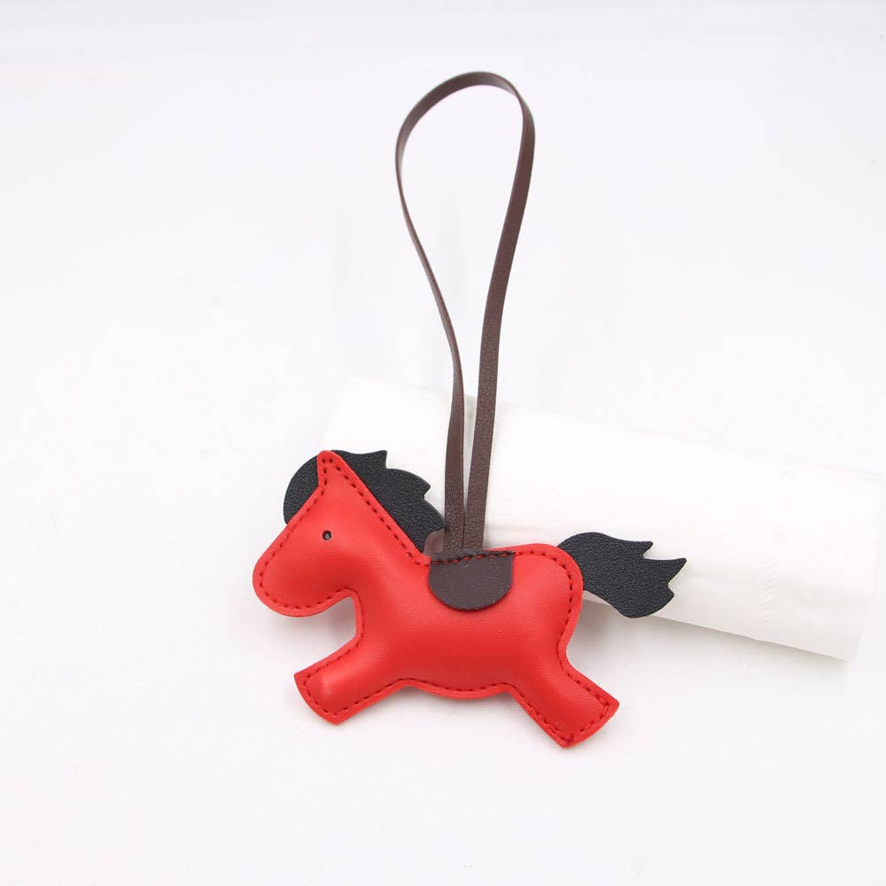 Leather Horse Bag Charm
