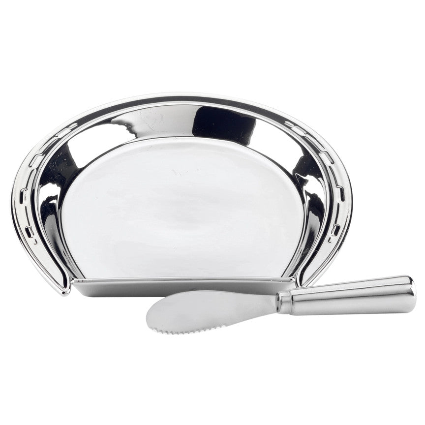 Horseshoe Cheese Plate with Knife - sku to order - 60048435