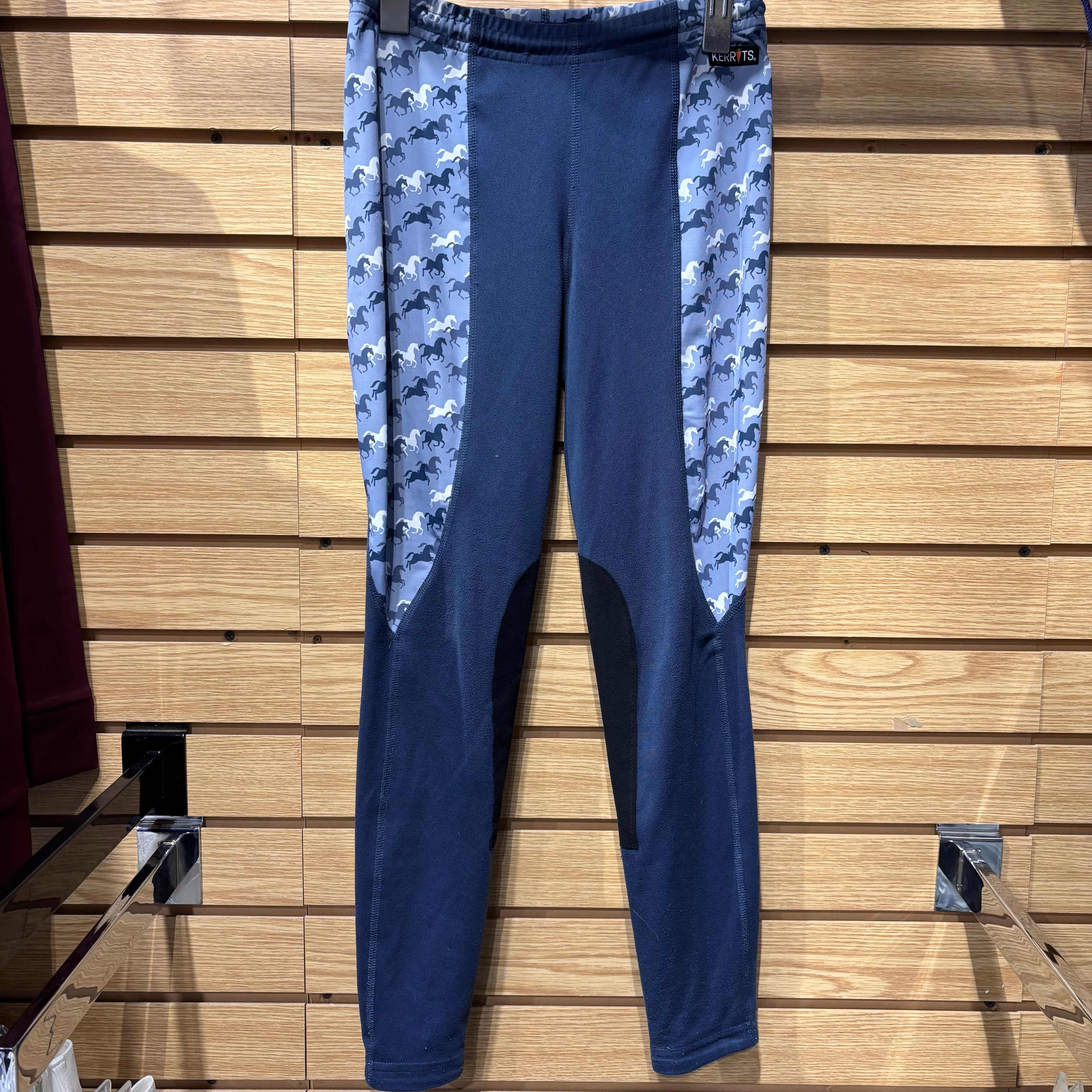 Used Youth Large Blue Kerrits Riding Tights