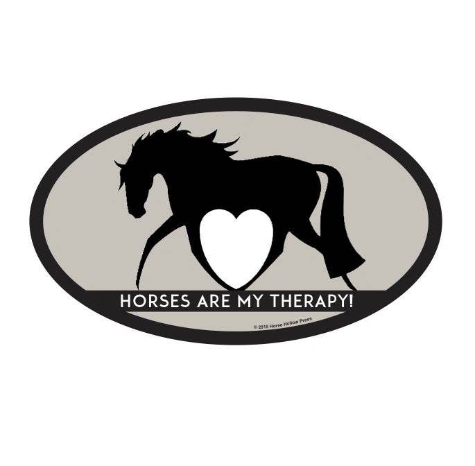 Horse Hollow Press - Oval Equestrian Horse Sticker / Therapy / WATERPROOF