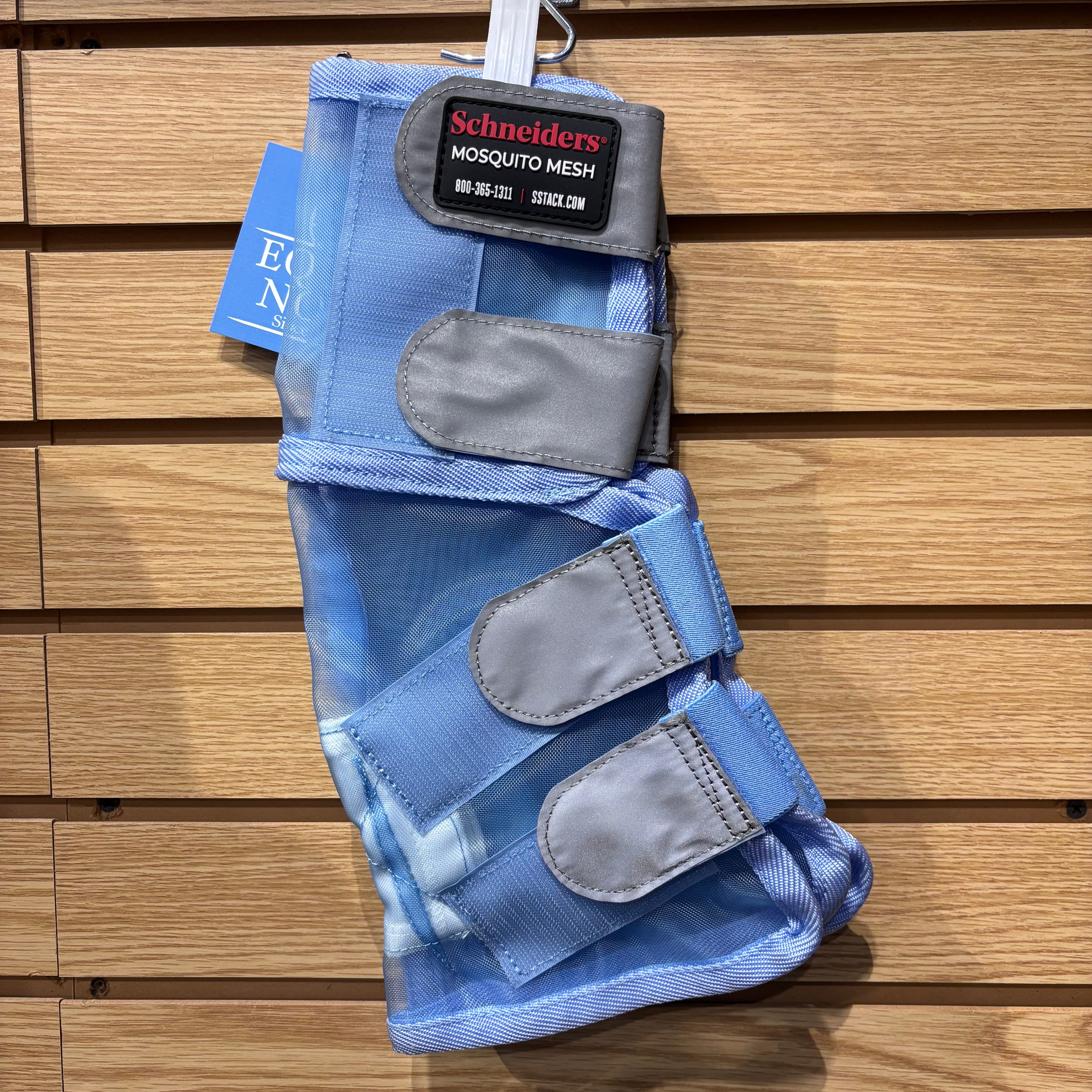 Used Medium Blue Schneiders Mosquito Mesh Fly Boots