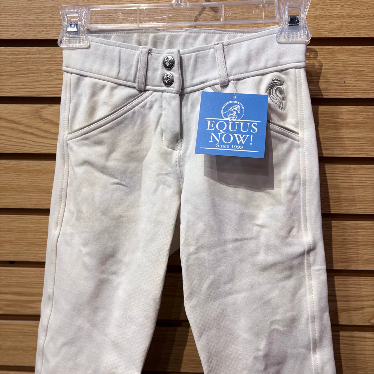 Used US 22 White Equinavia Silicone Full Seat Breeches
