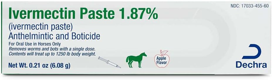 Dechra Ivermectin Paste 1.87% Horse Dewormer