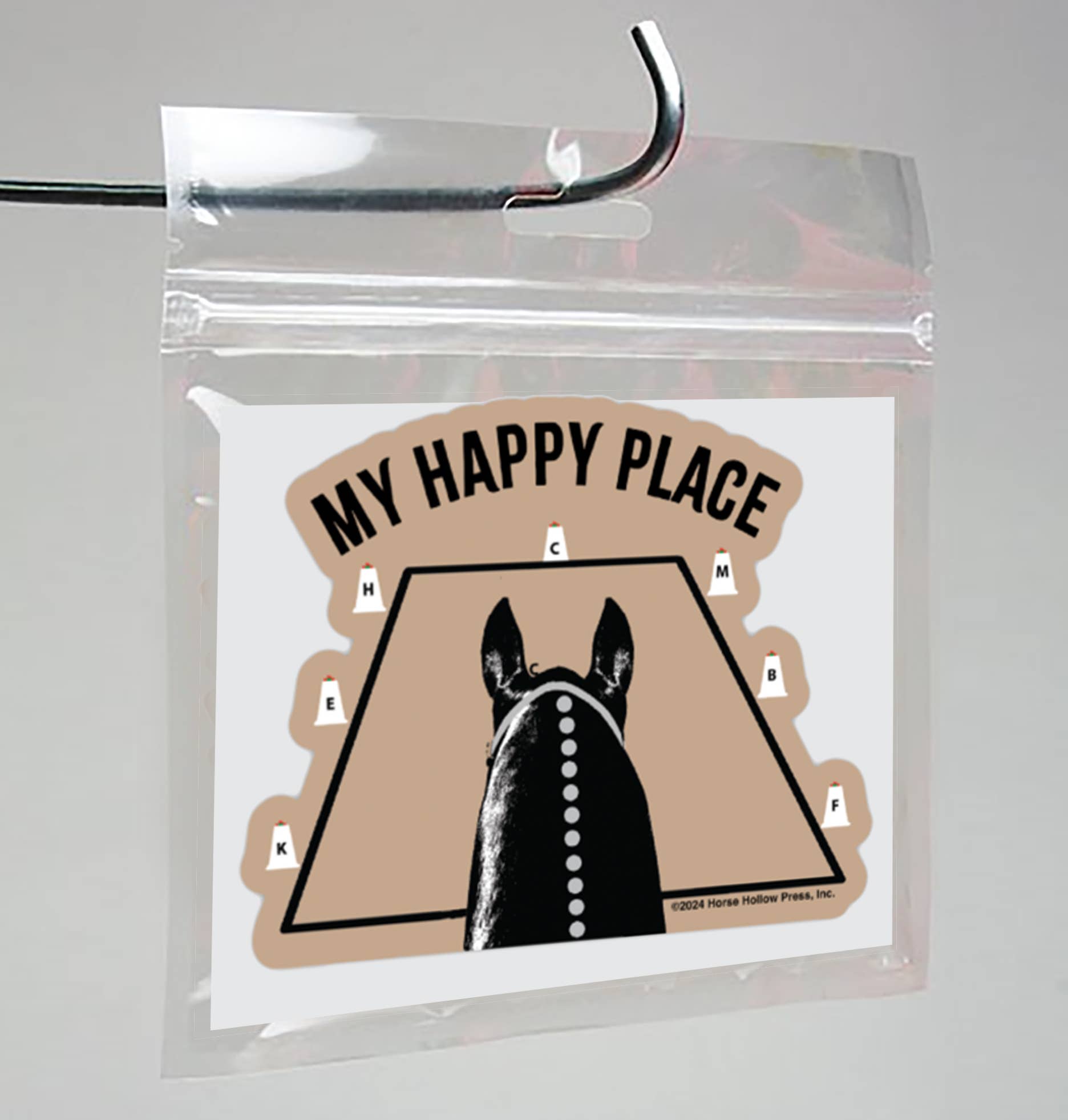 Horse Sticker Waterproof 3" | Dressage My Happy Place