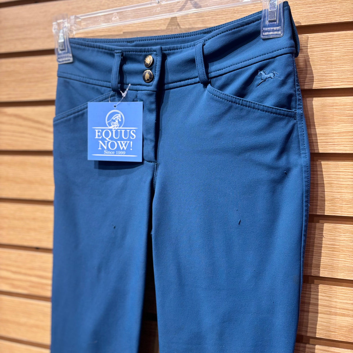 Used Youth 12L Blue RJ Classics Knee Patch Breeches