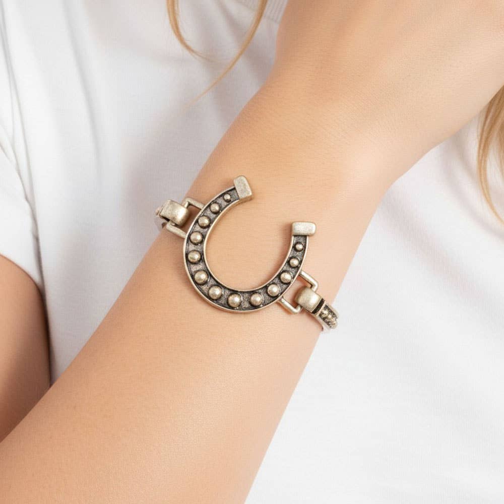 HORSESHOE CUFF BANGLE BRACELET