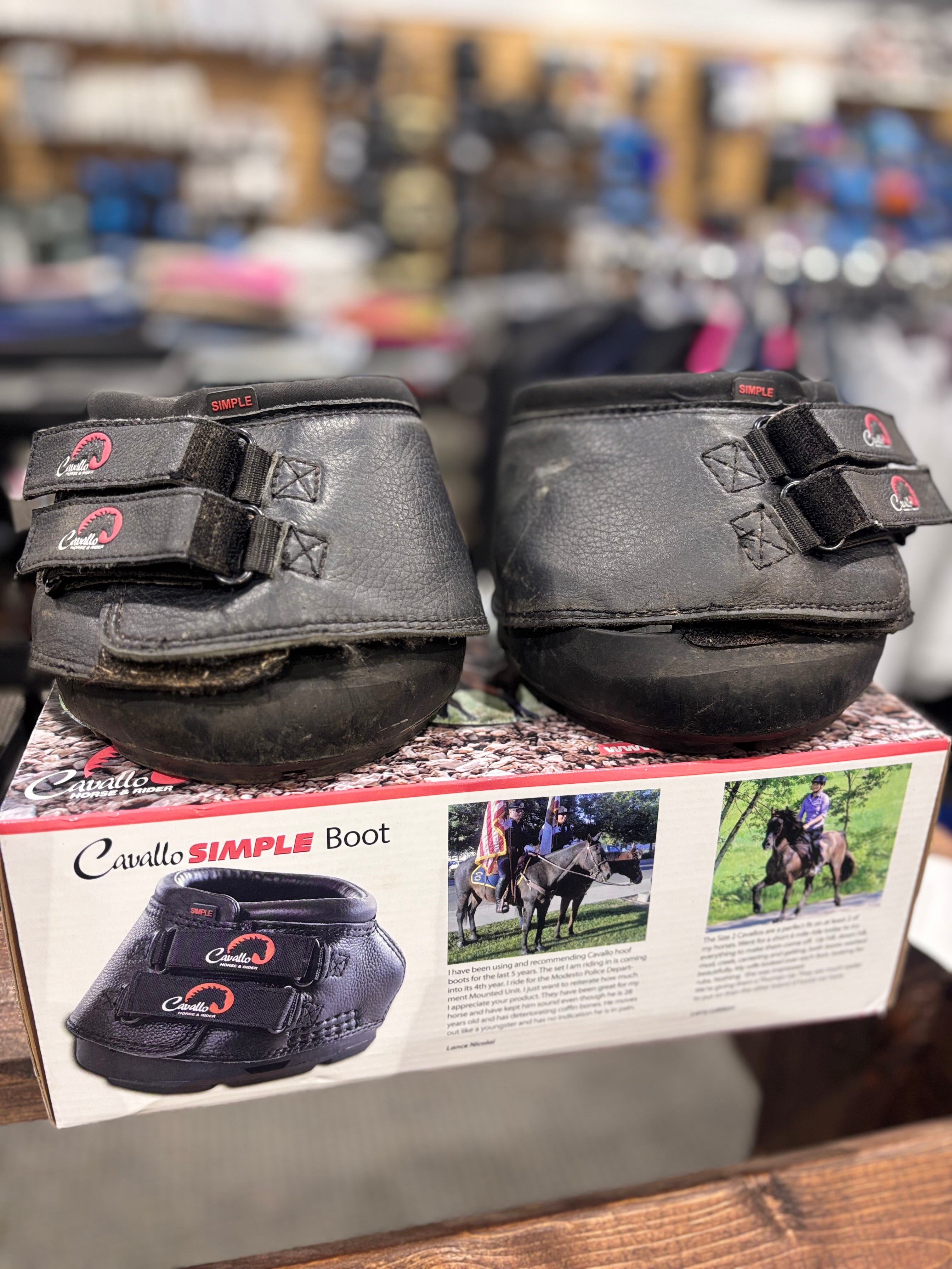 Used 4 Regular Black Cavallo Simple Boots Pair