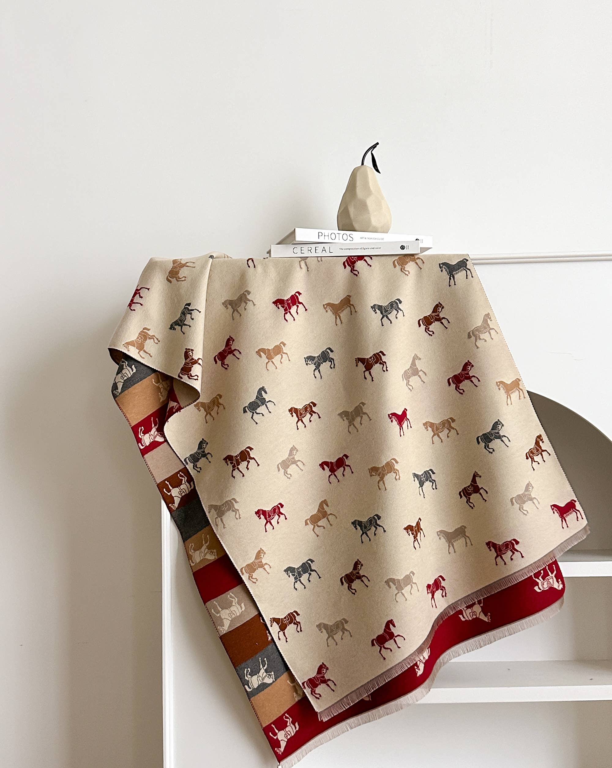 Winding River - Red / Brown Tri Tone Equine Reversible Wrap