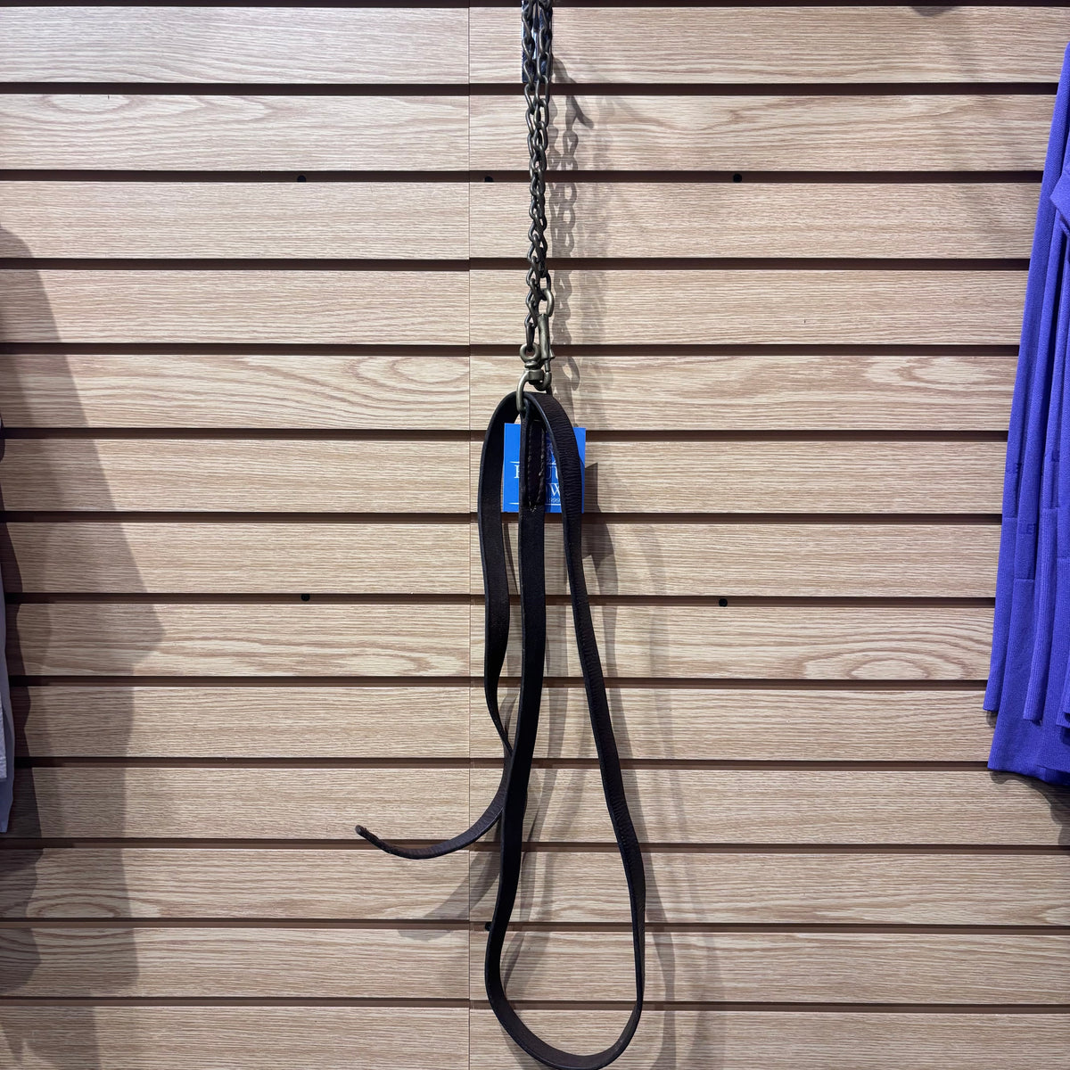 Used Brown Leather Lead w Chain