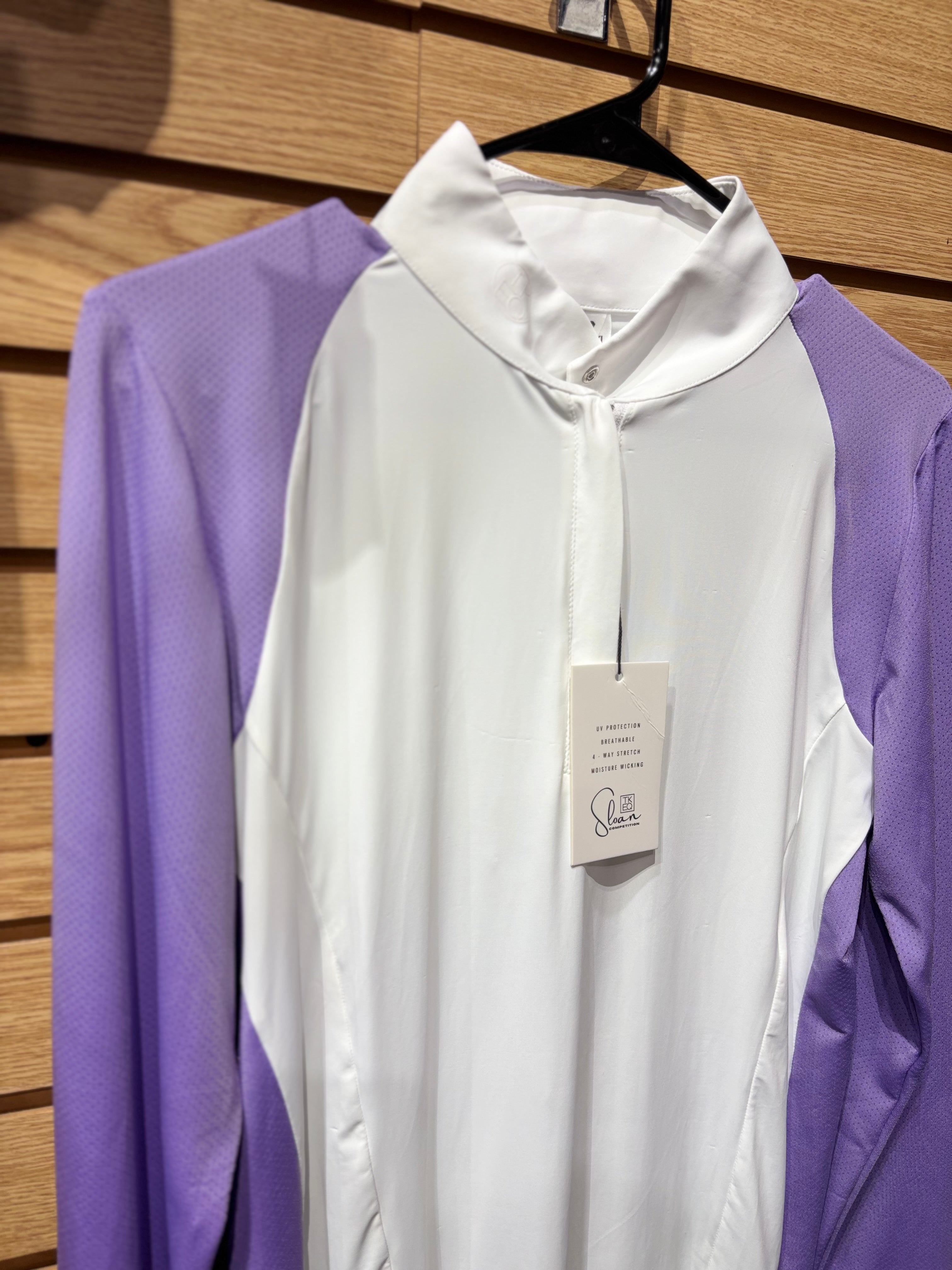Used TKEQ Sloan XL White/Purple Show Shirt