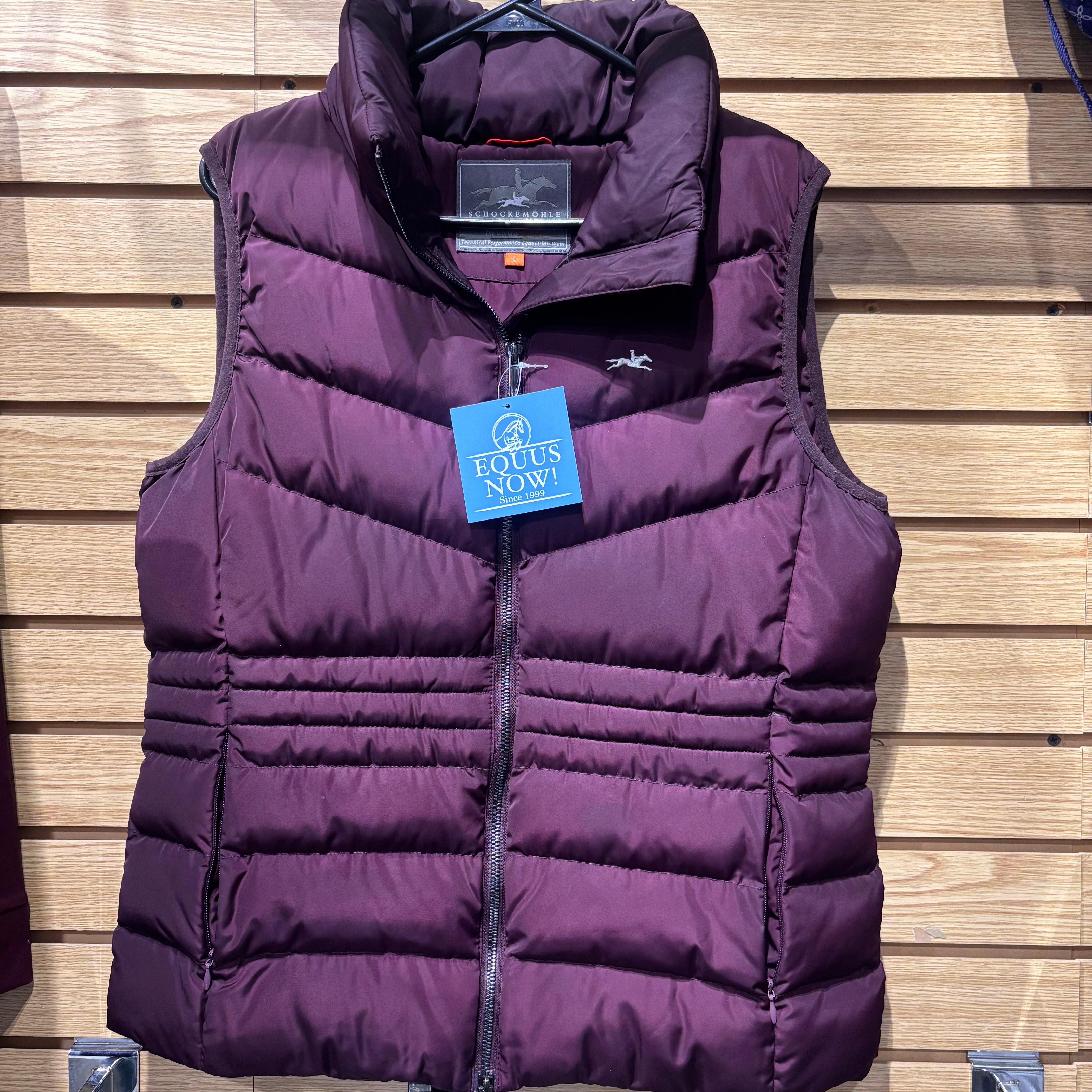 Used Large Plum Schockemohle Puffer Vest