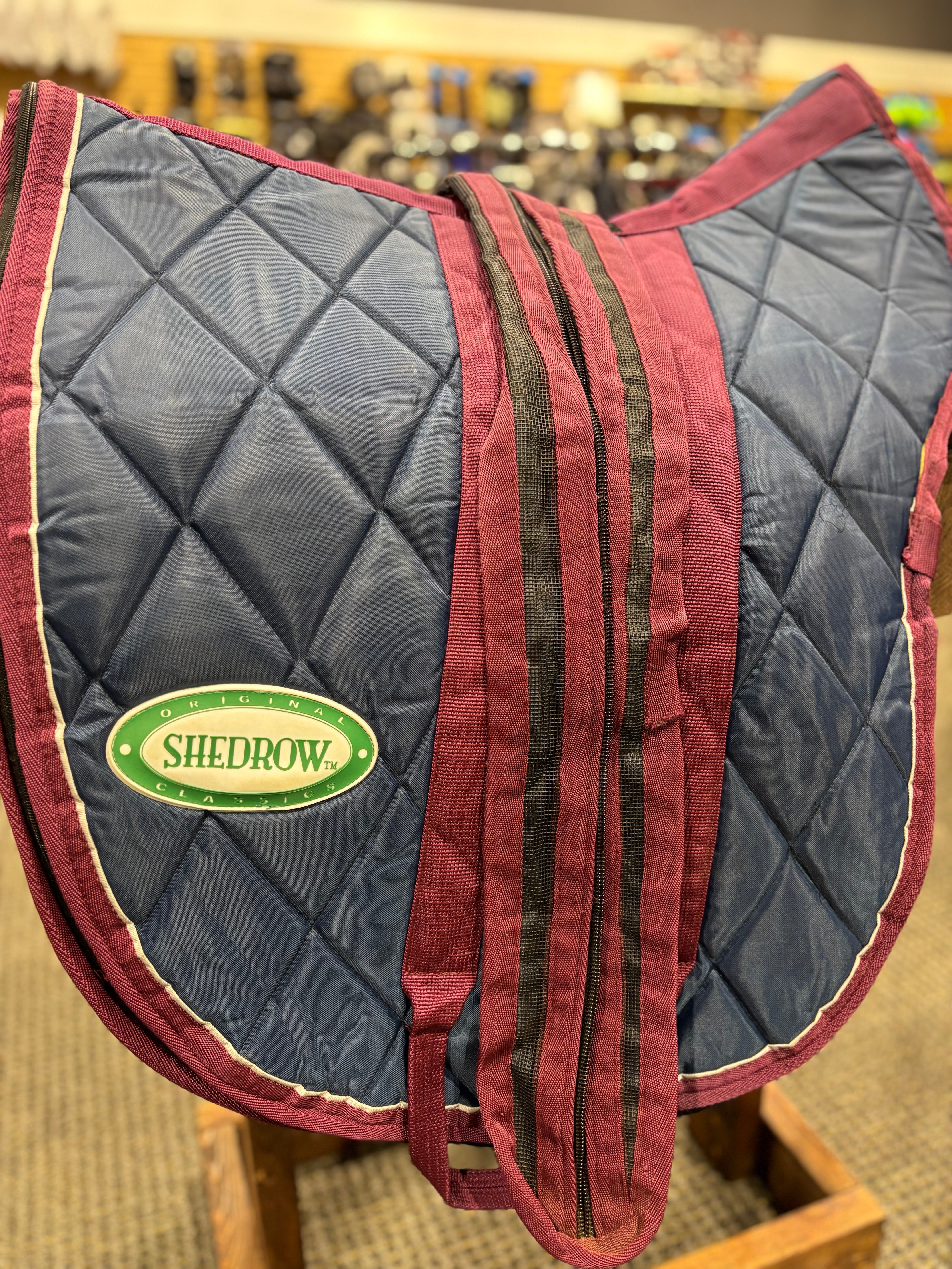 Used Navy/Red Shedrow Saddle Bag