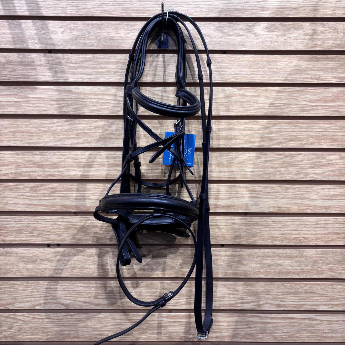 Used Full Black Premier Dressage Bridle w Flash and Reins