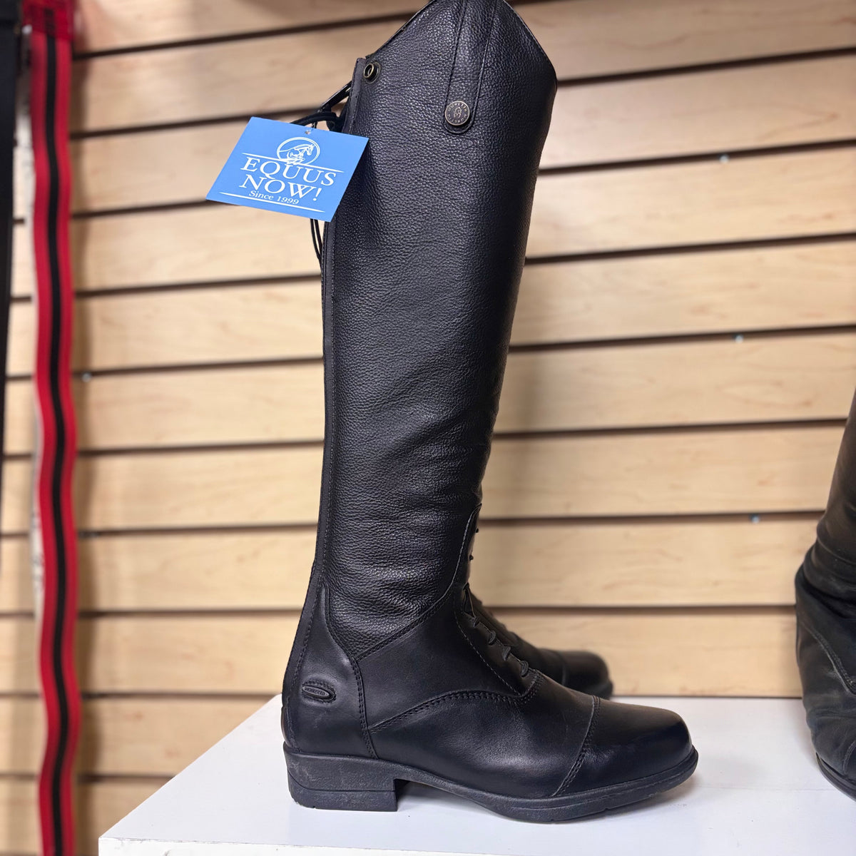 Used 6 Slim Black Moretta Tall Boots