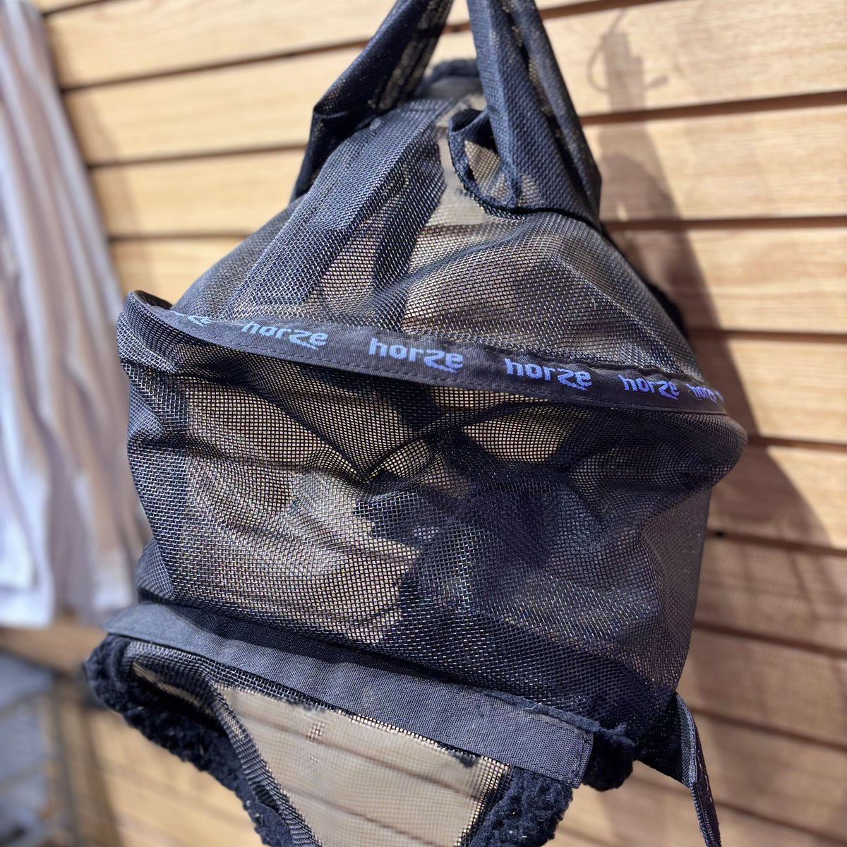 Used Oversize Black Horze Fly Mask w Nose