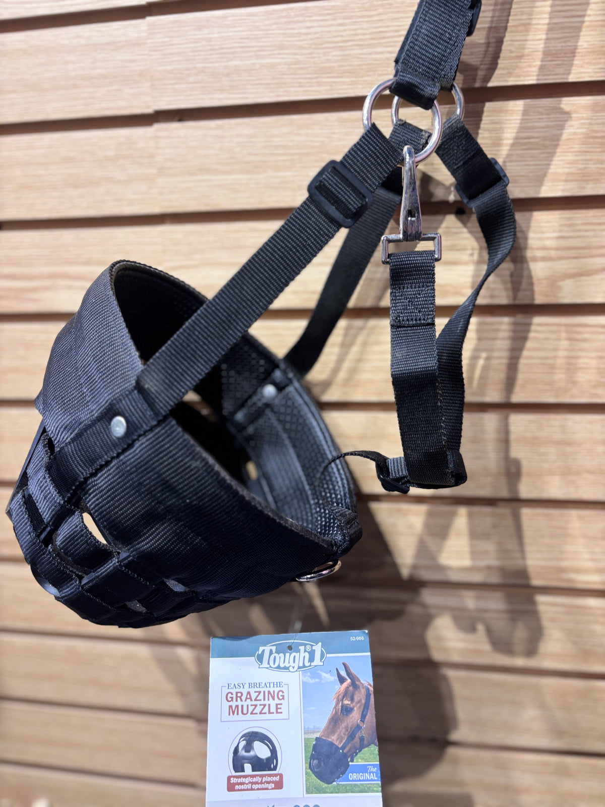 Used Horse Black Tough 1 Easy Breathe Grazing Muzzle