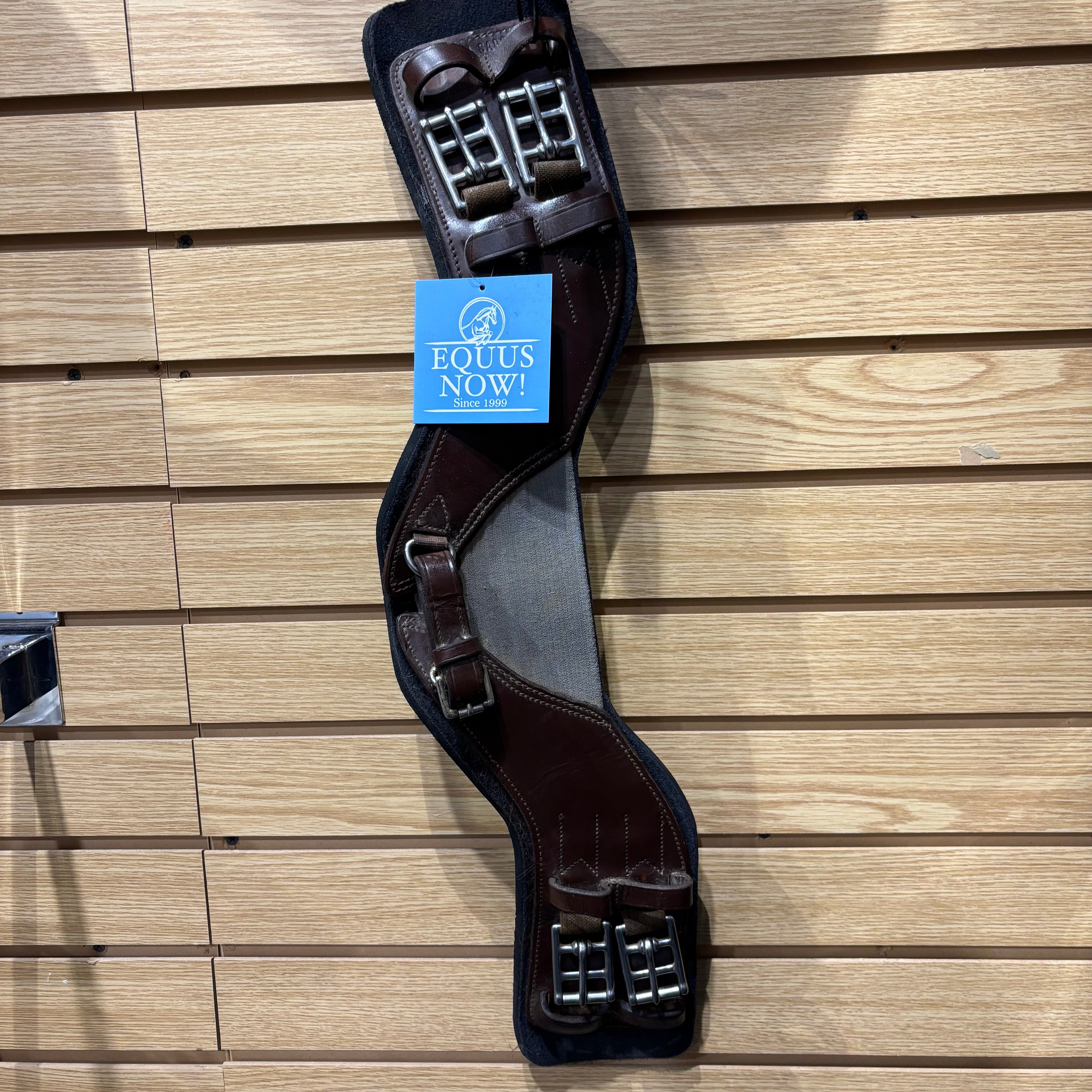 Used 20" Brown Total Saddle Fit Dressage Girth