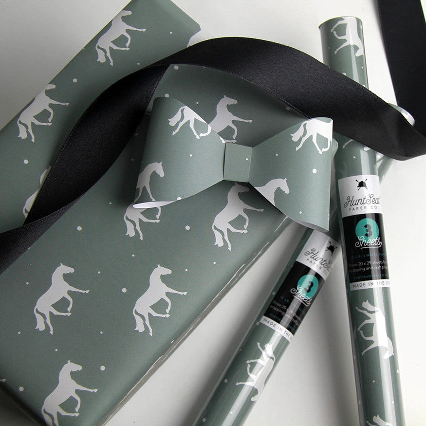 Hunt Seat Paper Co Winter Horse Wrapping Paper - sku to order - 117281