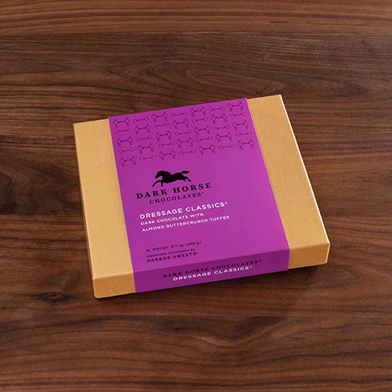 Harbor Sweets Chocolates - Dark Chocolate Almond Buttercrunch Dressage Classic