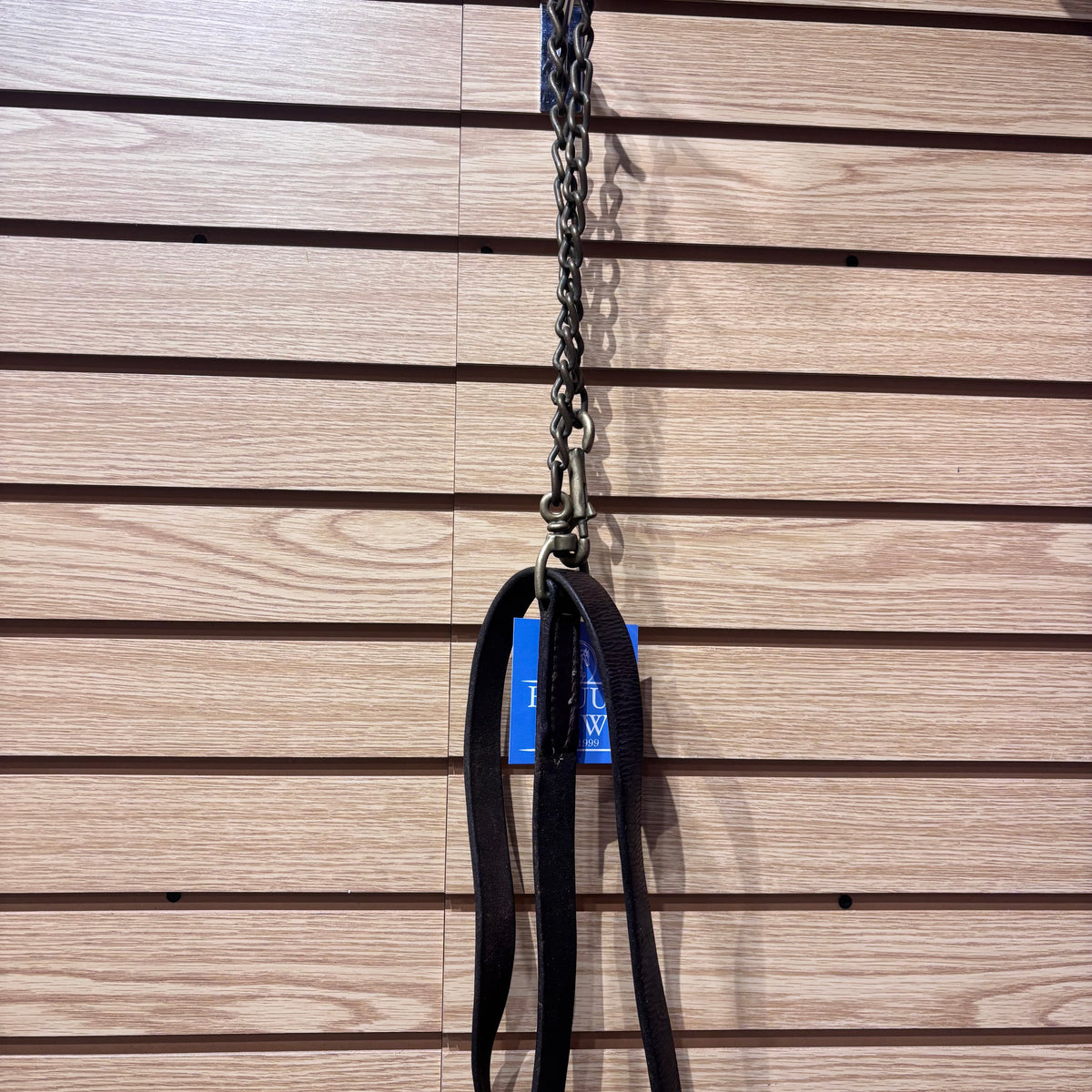 Used Brown Leather Lead w Chain
