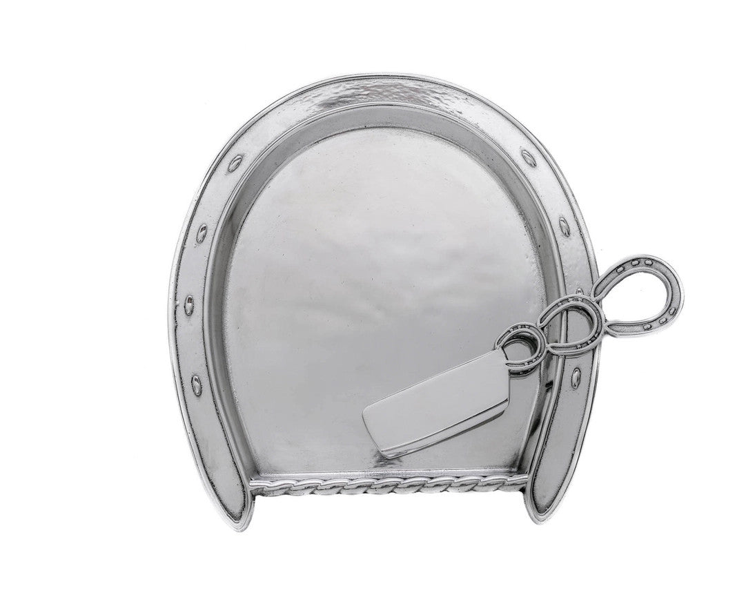 Arthur Court Horseshoe Plate with Server - sku to order - 117273