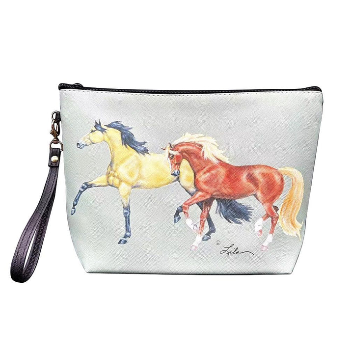 AWST Int'l Lila Buckskin Sorrel Accessory Bag with Wristlet