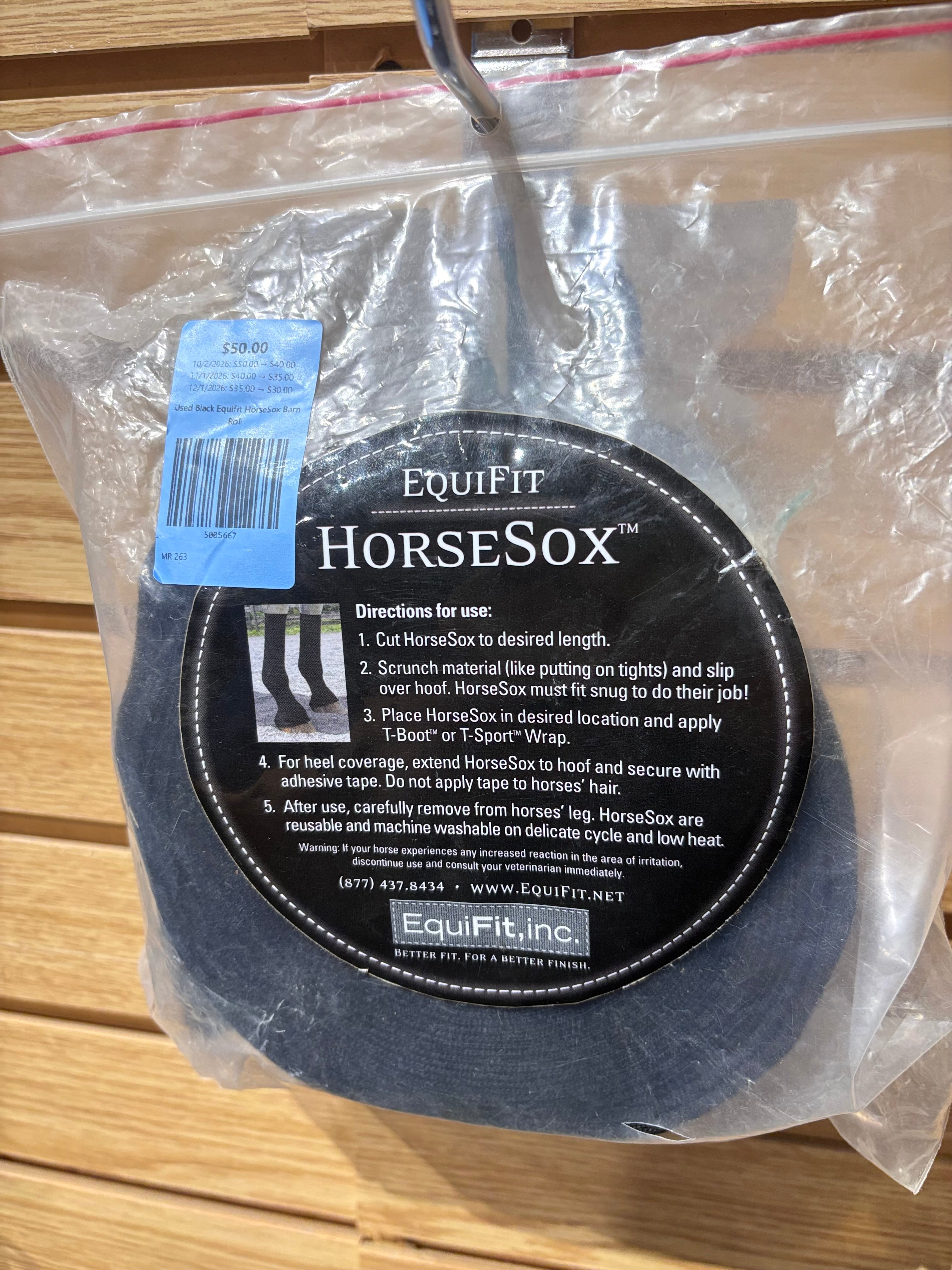 Used Black Equifit HorseSox Barn Roll