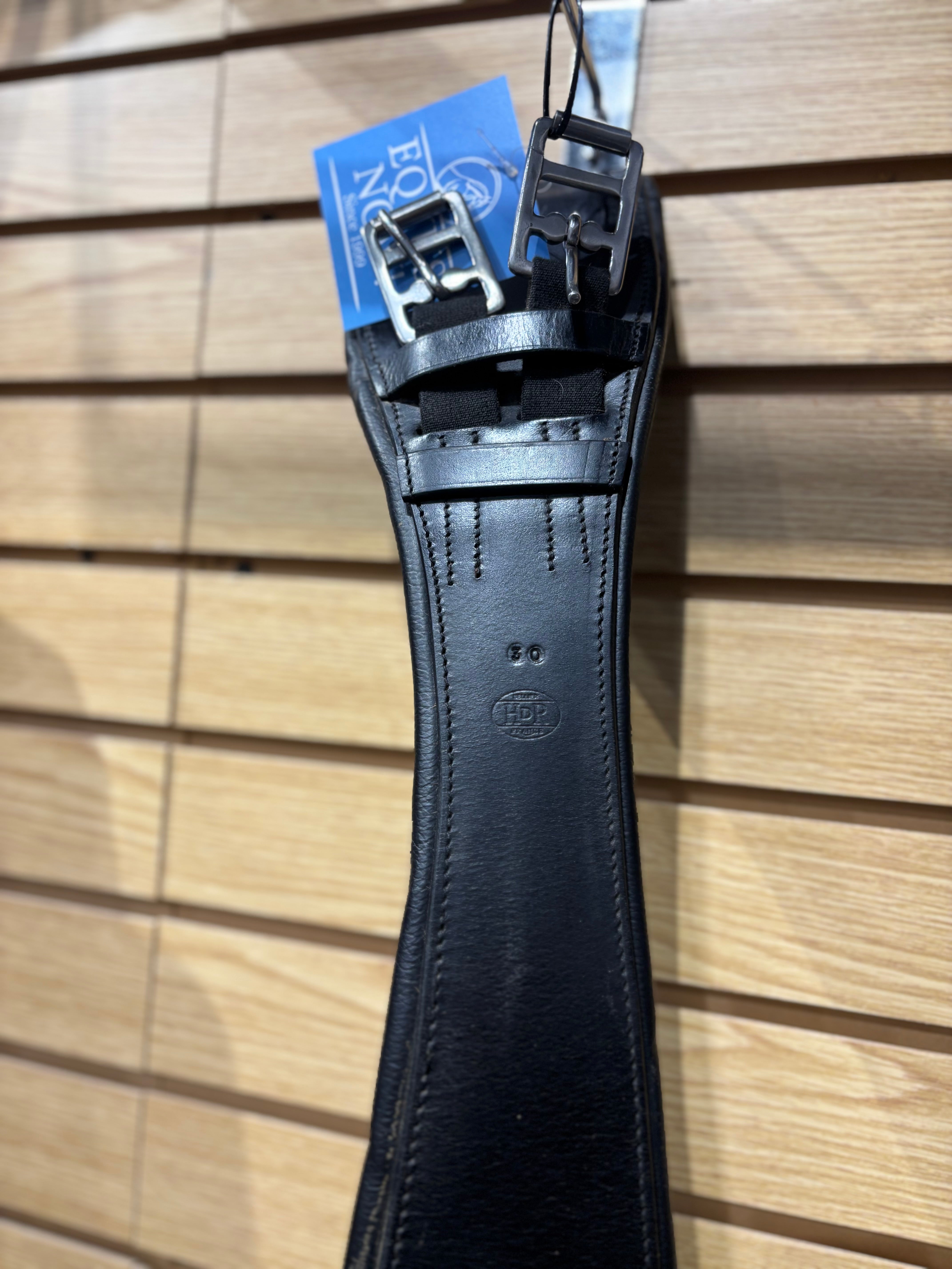 Used HDR 30" Black Leather Dressage Girth